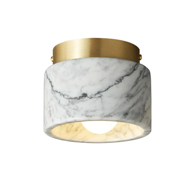 Nordic Marble Ceiling Light, Scandinavian Marble Look Stone Downlight for Hallway, Living Room, Bedroom and Landing