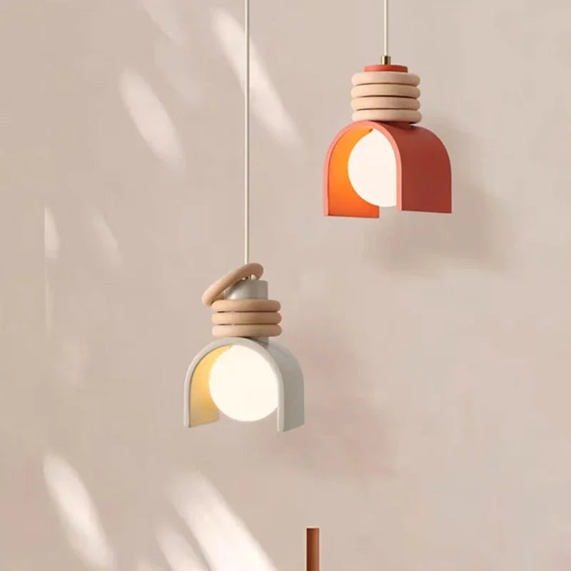 Wabi Sabi Pendant Light, Minimalist Resin Ceiling Light, Japanese Style Hanging Lamp for Dining Room, Living Room and Bedroom