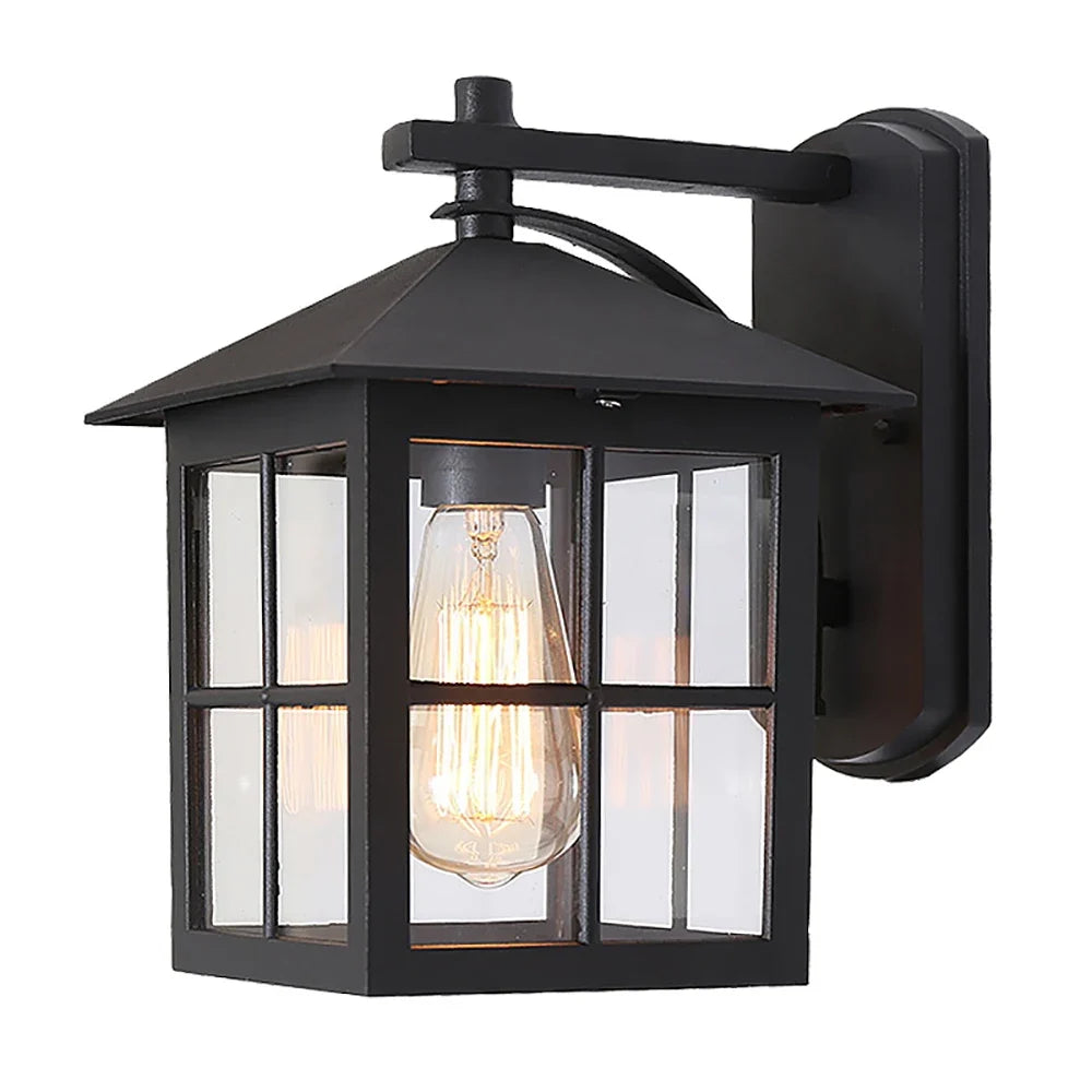 Camden Outdoor Wall Lamp, Vintage E27 Lantern Wall Sconce, Weather Ready Exterior Light for Garden, Porch, Front Door and Hallway
