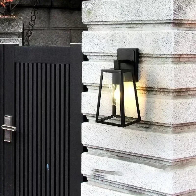 Verona Outdoor Wall Lamp, Minimalist European Modern Lantern Wall Light, Weatherproof Outdoor Sconce for Garden, Porch and Front Door