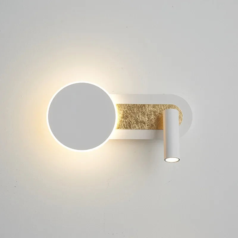 HaloBeam Wall Light, Scandinavian LED Wall Lamp, Warm Minimalist Wall Sconce for Living Room, Bedroom, Hallway and Stairway