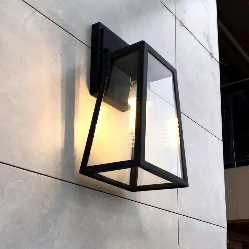 Verona Outdoor Wall Lamp, Minimalist European Modern Lantern Wall Light, Weatherproof Outdoor Sconce for Garden, Porch and Front Door