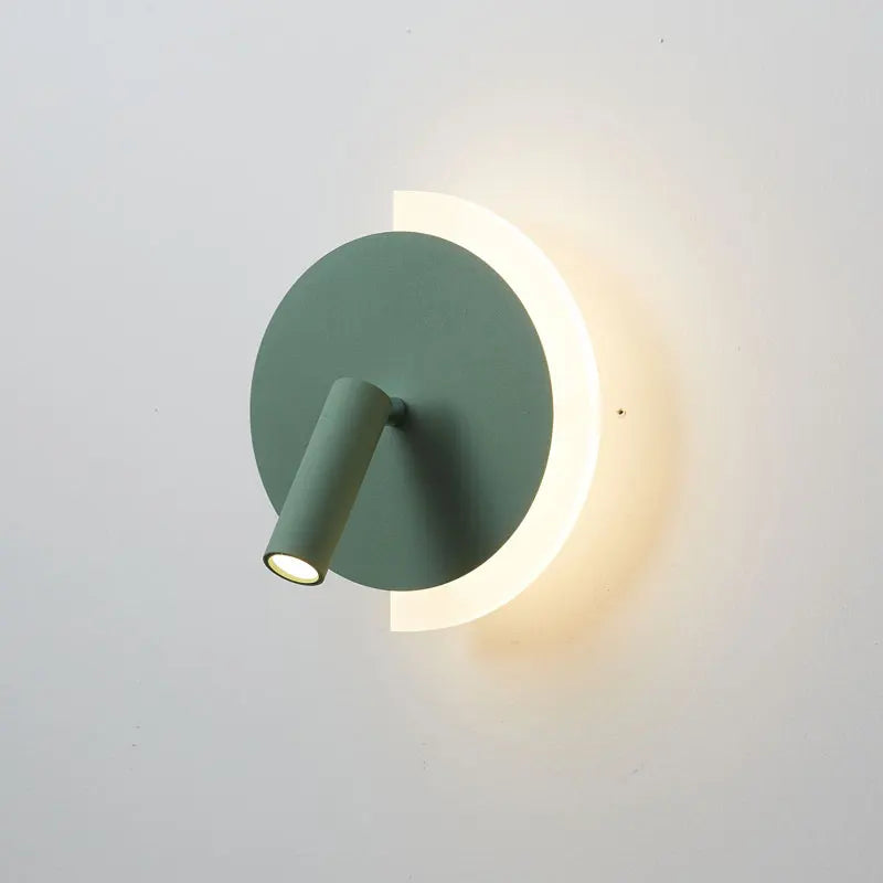 LunaSpot Wall Light, Minimalist LED Bedside Wall Lamp, Warm Modern Wall Sconce for Bedroom, Reading Nook, Hallway and Living Room