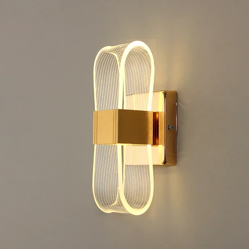 Nordic Luxury LED Wall Lamp, Scandinavian Brushed Aluminium Wall Washer Light for Living Room, Bedroom, Hallway and Stairwell
