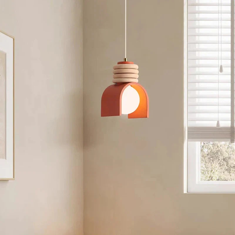Wabi Sabi Pendant Light, Minimalist Resin Ceiling Light, Japanese Style Hanging Lamp for Dining Room, Living Room and Bedroom