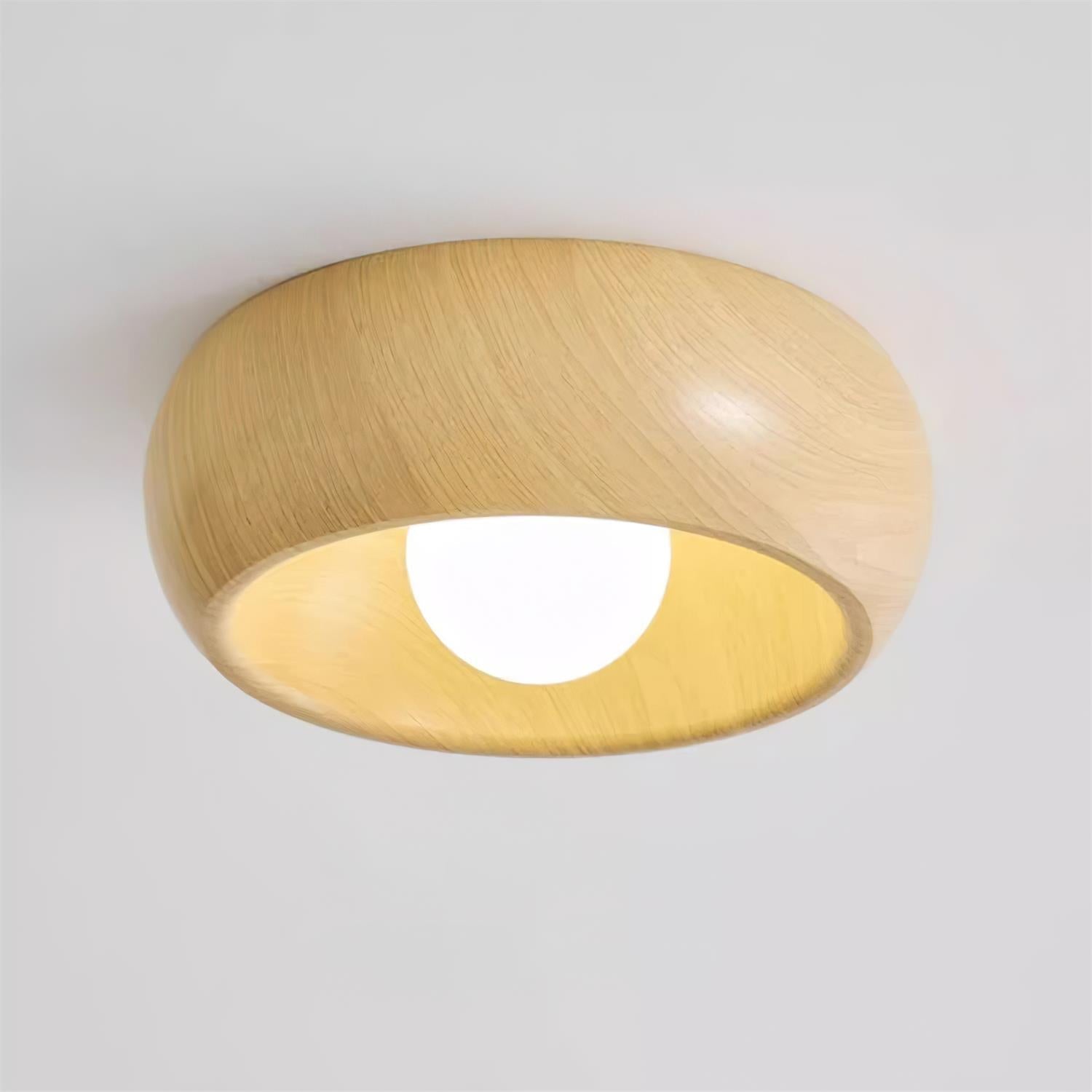 Albanora Ceiling Lamp, Minimalist Solid Wood LED Ceiling Light for Living Room, Bedroom, Hallway and Dining Room