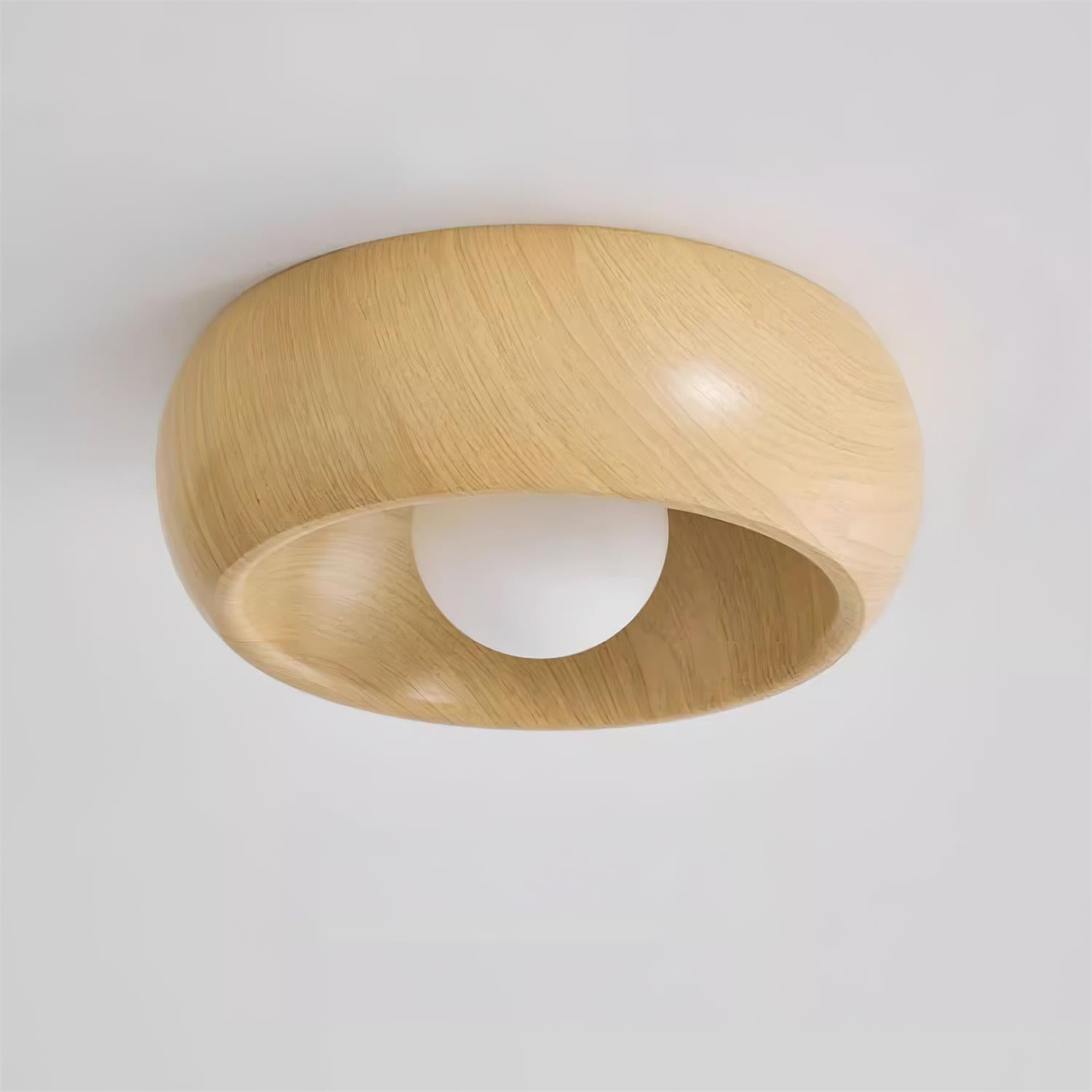 Albanora Ceiling Lamp, Minimalist Solid Wood LED Ceiling Light for Living Room, Bedroom, Hallway and Dining Room
