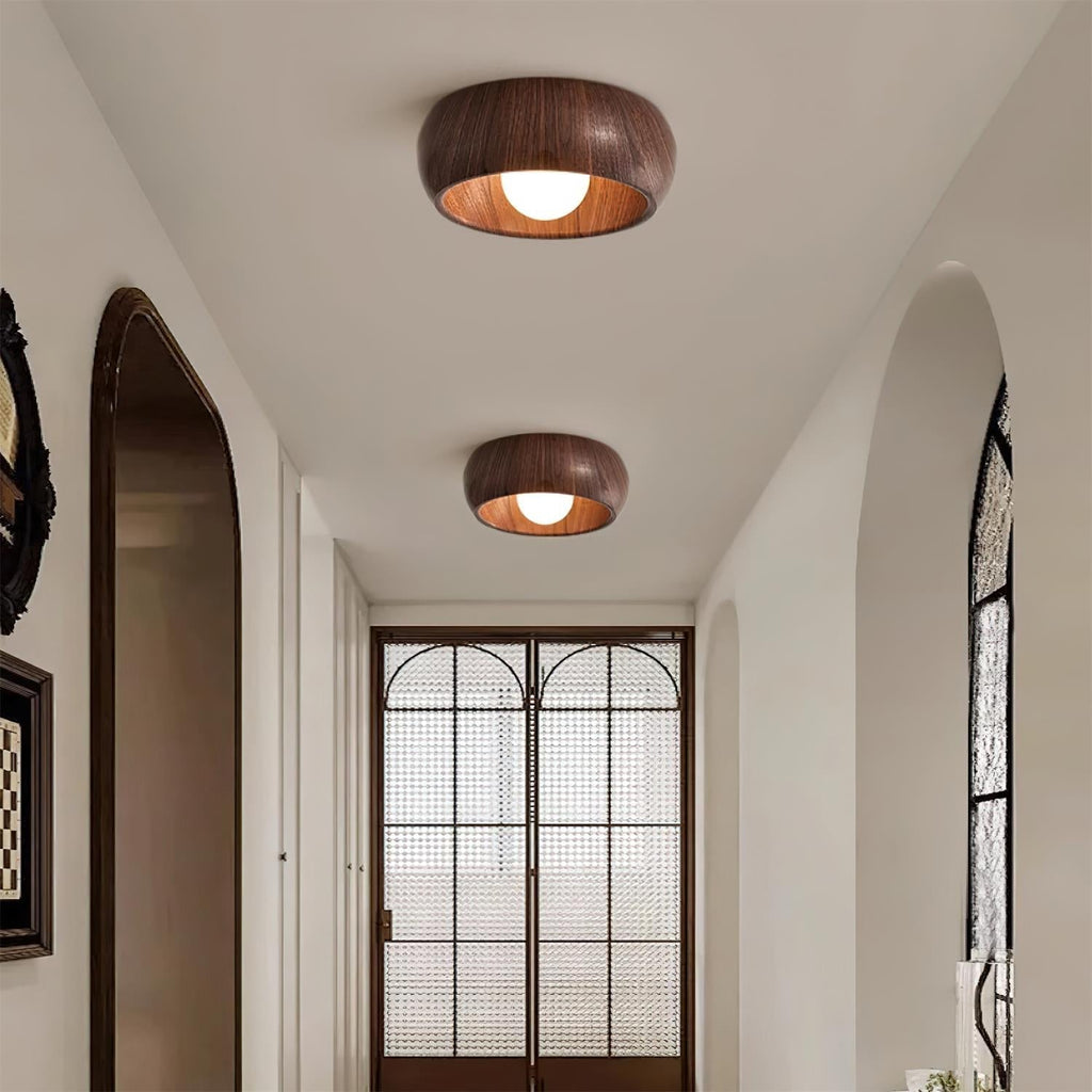 Albanora Ceiling Lamp, Minimalist Solid Wood LED Ceiling Light for Living Room, Bedroom, Hallway and Dining Room