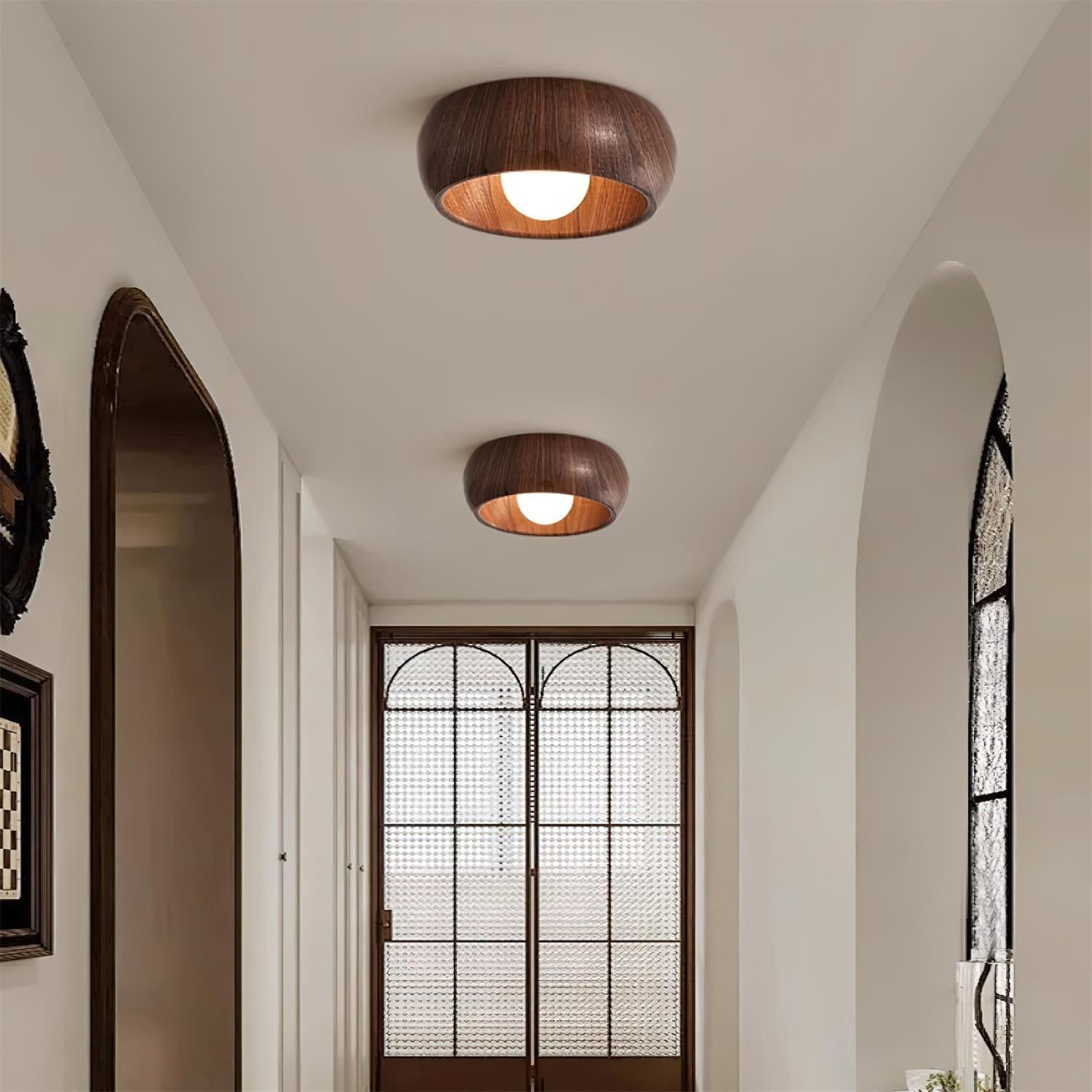 Albanora Ceiling Lamp, Minimalist Solid Wood LED Ceiling Light for Living Room, Bedroom, Hallway and Dining Room