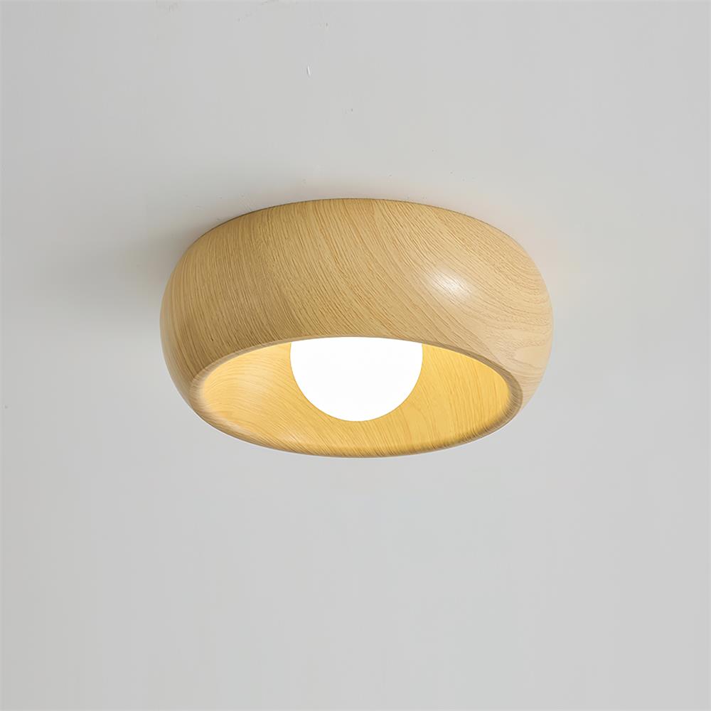 Albanora Ceiling Lamp, Minimalist Solid Wood LED Ceiling Light for Living Room, Bedroom, Hallway and Dining Room