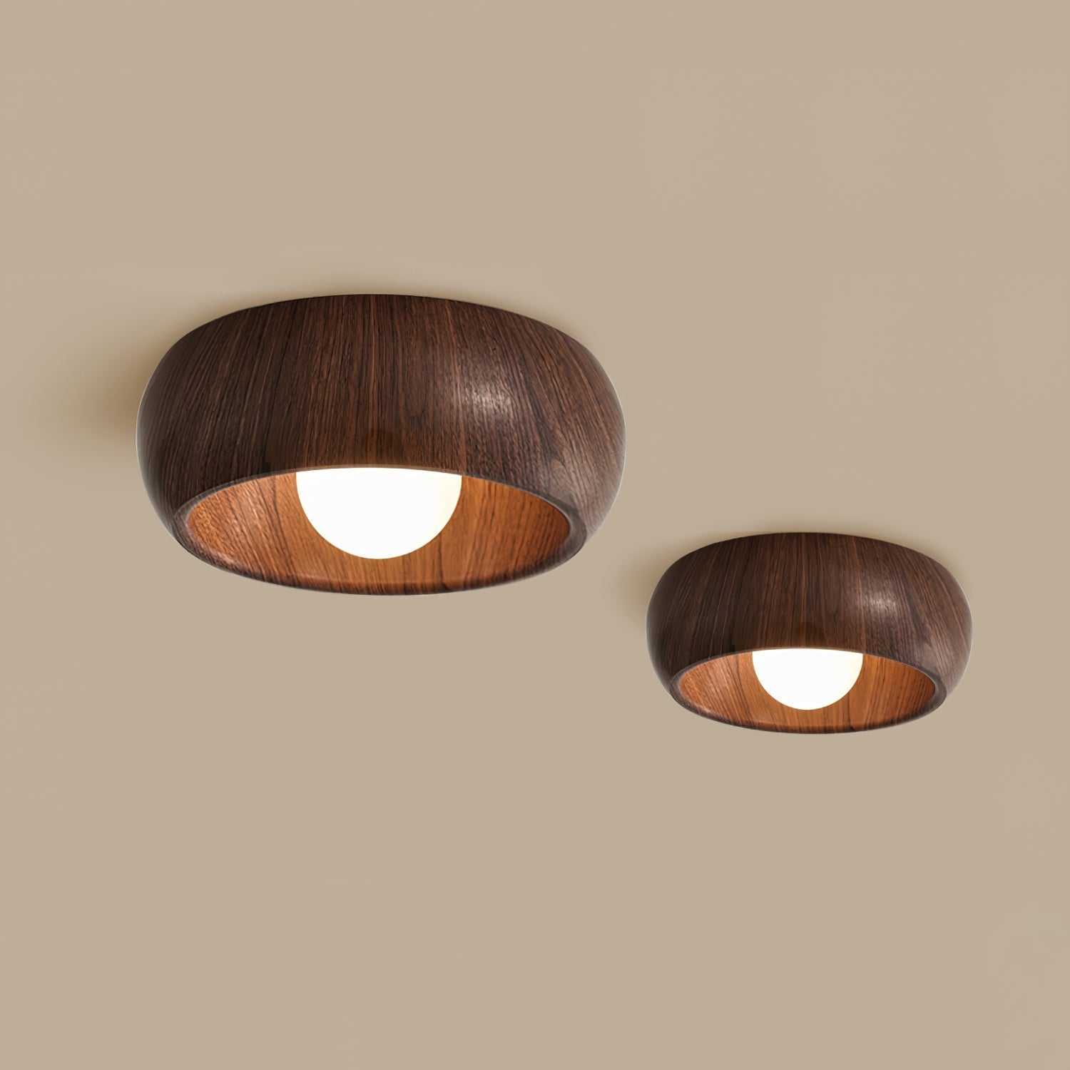 Albanora Ceiling Lamp, Minimalist Solid Wood LED Ceiling Light for Living Room, Bedroom, Hallway and Dining Room