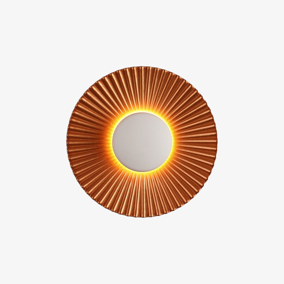 Hasna SunRay Wall Lamp, Minimalist Brushed Metal Sunburst Sconce, Concealed Fitting Wall Light for Living Room, Bedroom and Hallway