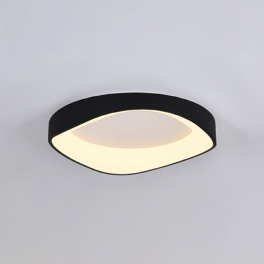 Nordic Artistic Wood Grain Ceiling Light, Scandinavian Solid Wood LED Flush Lamp for Living Room, Bedroom, Hallway and Open Plan Spaces