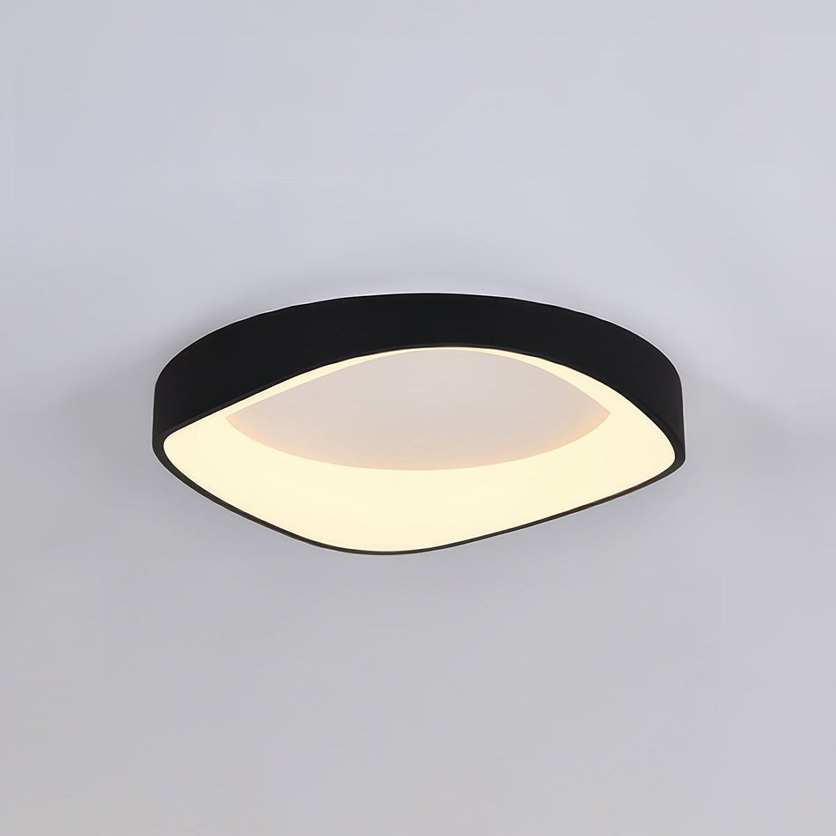 Nordic Artistic Wood Grain Ceiling Light, Scandinavian Solid Wood LED Flush Lamp for Living Room, Bedroom, Hallway and Open Plan Spaces