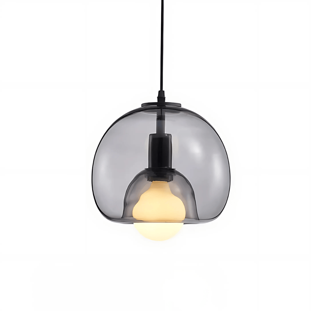 Clyde Glass Pendant Light, Minimalist Handblown Glass Ceiling Light, Hanging Lamp for Dining Room, Kitchen Island and Hallway