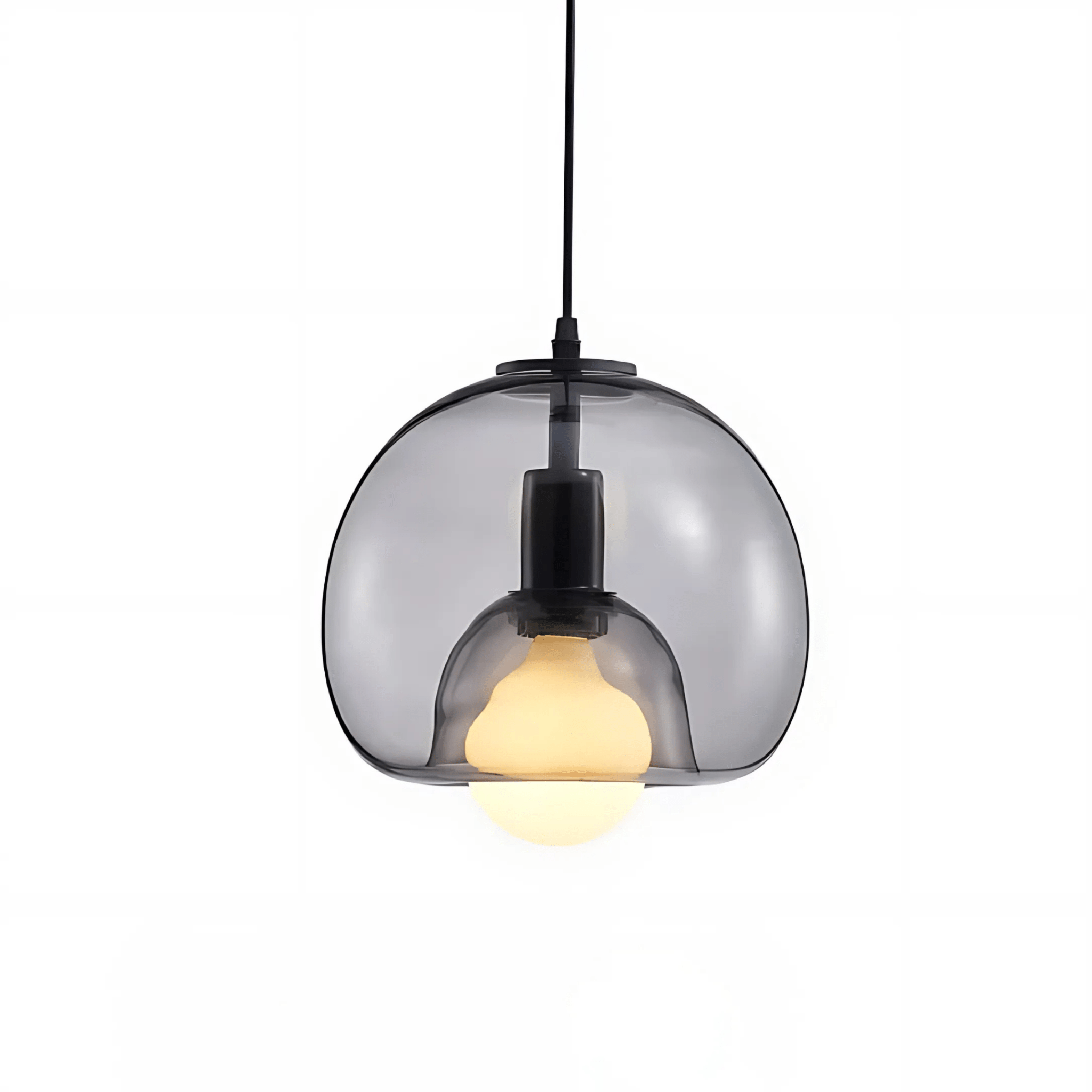 Clyde Glass Pendant Light, Minimalist Handblown Glass Ceiling Light, Hanging Lamp for Dining Room, Kitchen Island and Hallway
