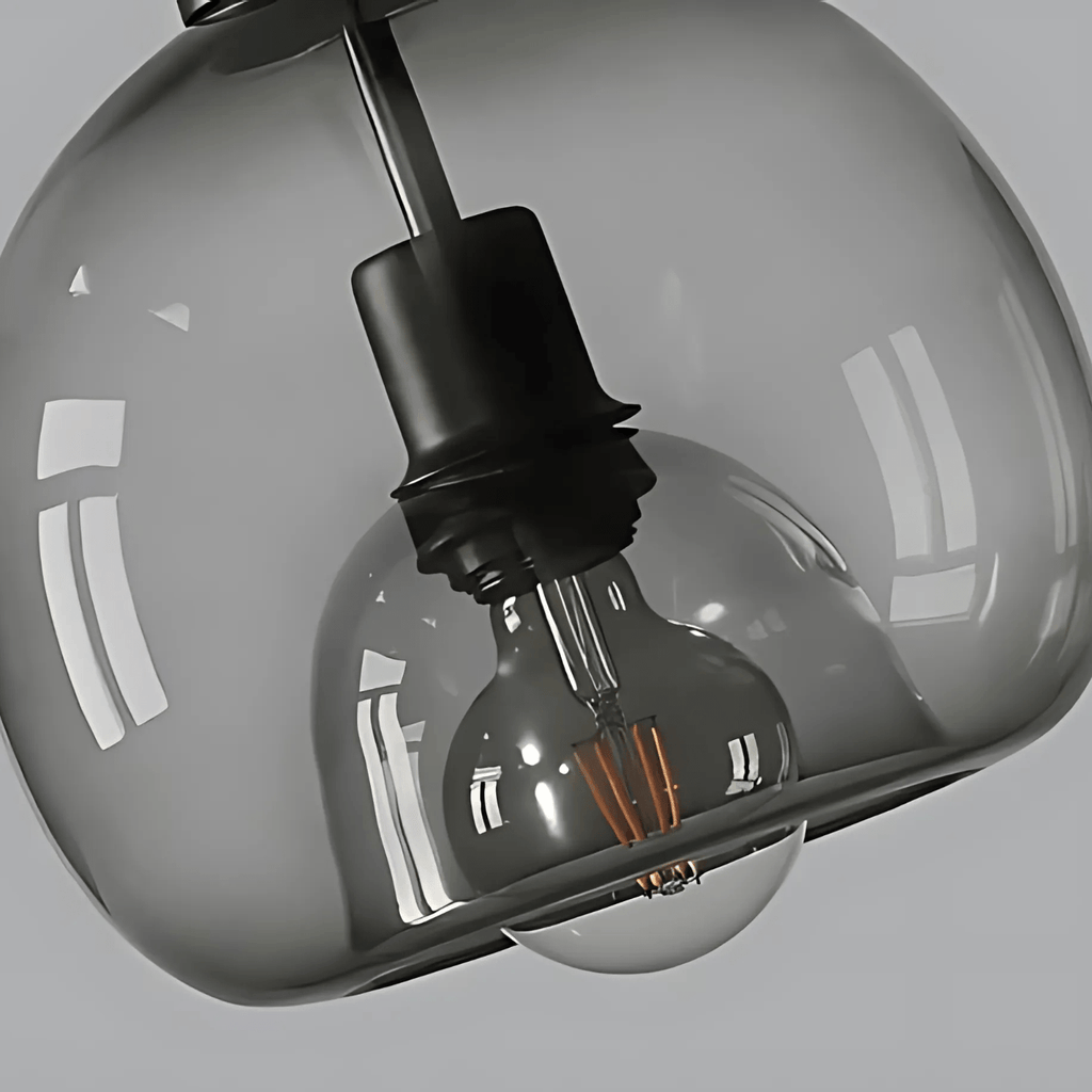 Clyde Glass Pendant Light, Minimalist Handblown Glass Ceiling Light, Hanging Lamp for Dining Room, Kitchen Island and Hallway