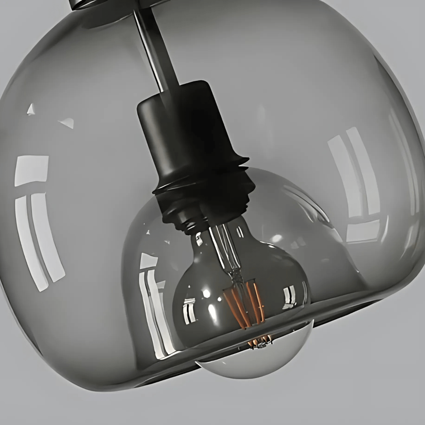 Clyde Glass Pendant Light, Minimalist Handblown Glass Ceiling Light, Hanging Lamp for Dining Room, Kitchen Island and Hallway