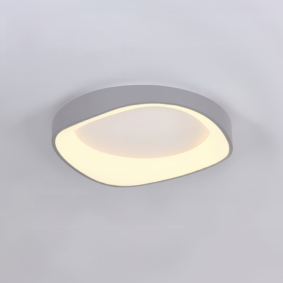 Nordic Artistic Wood Grain Ceiling Light, Scandinavian Solid Wood LED Flush Lamp for Living Room, Bedroom, Hallway and Open Plan Spaces
