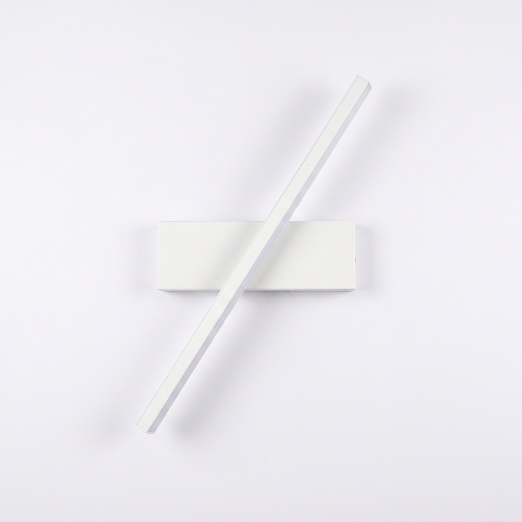 White wall sconce on a plain white background
