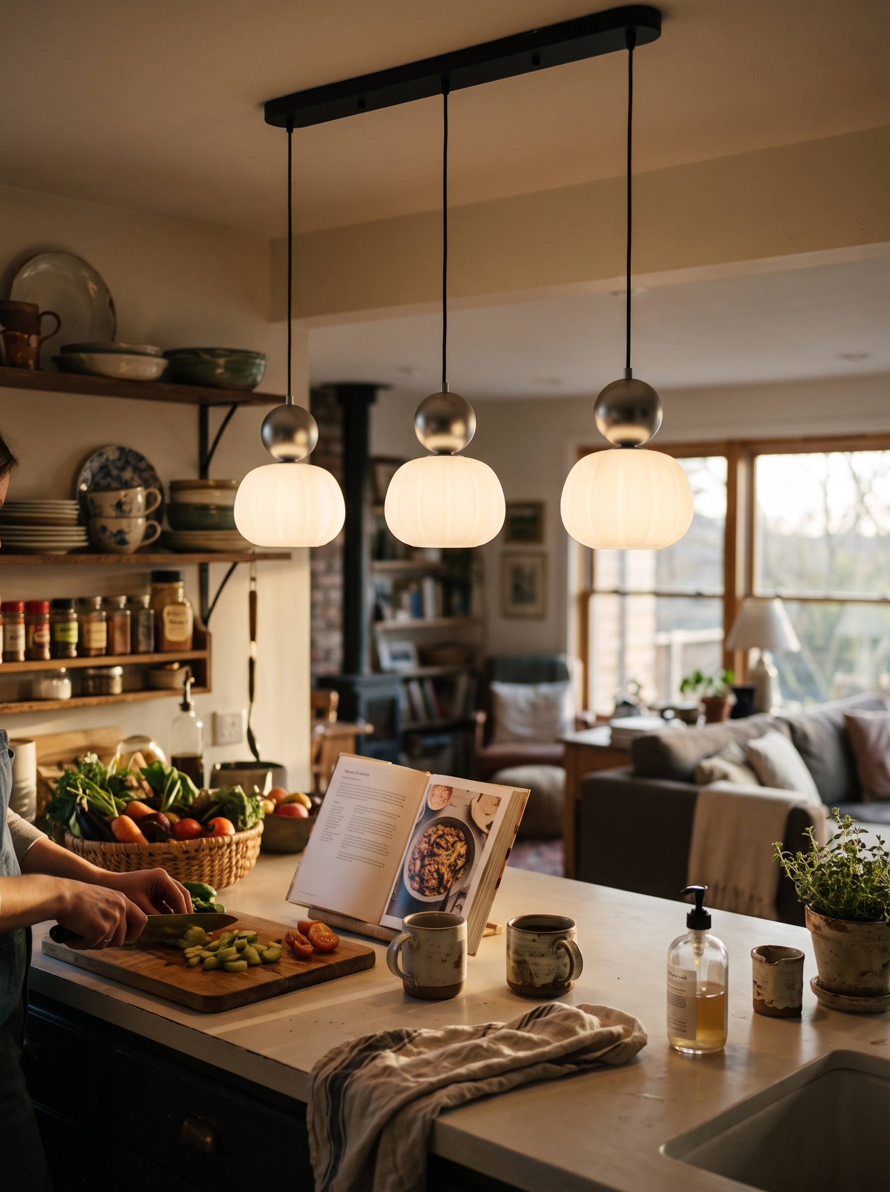 Nordic Pumpkin Pendant Light lifestyle 1