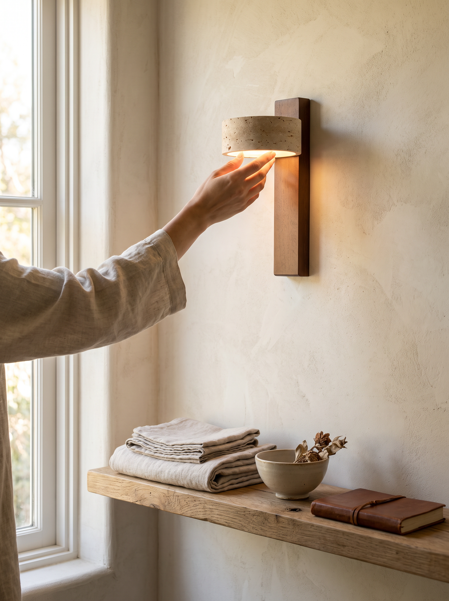 Travertine Wall Lamp lifestyle image 3