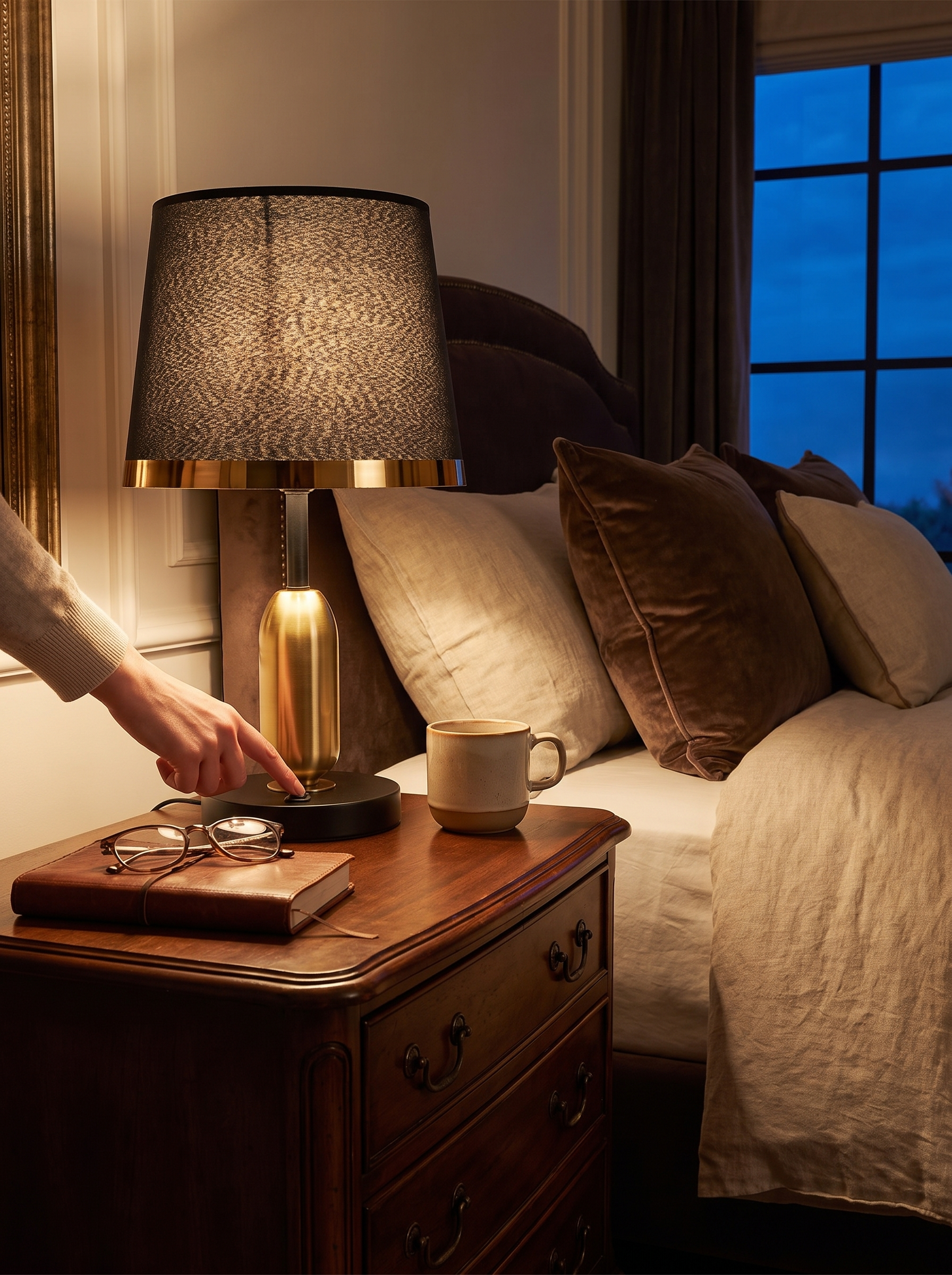 Vintage Black and Gold Table Lamp lifestyle image 3