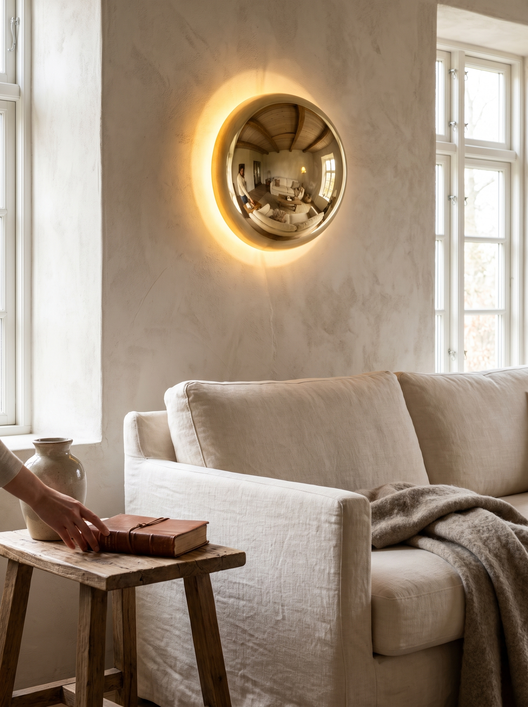 Bauhaus Eclipse Wall Lamp lifestyle image, Light Up And Light Down