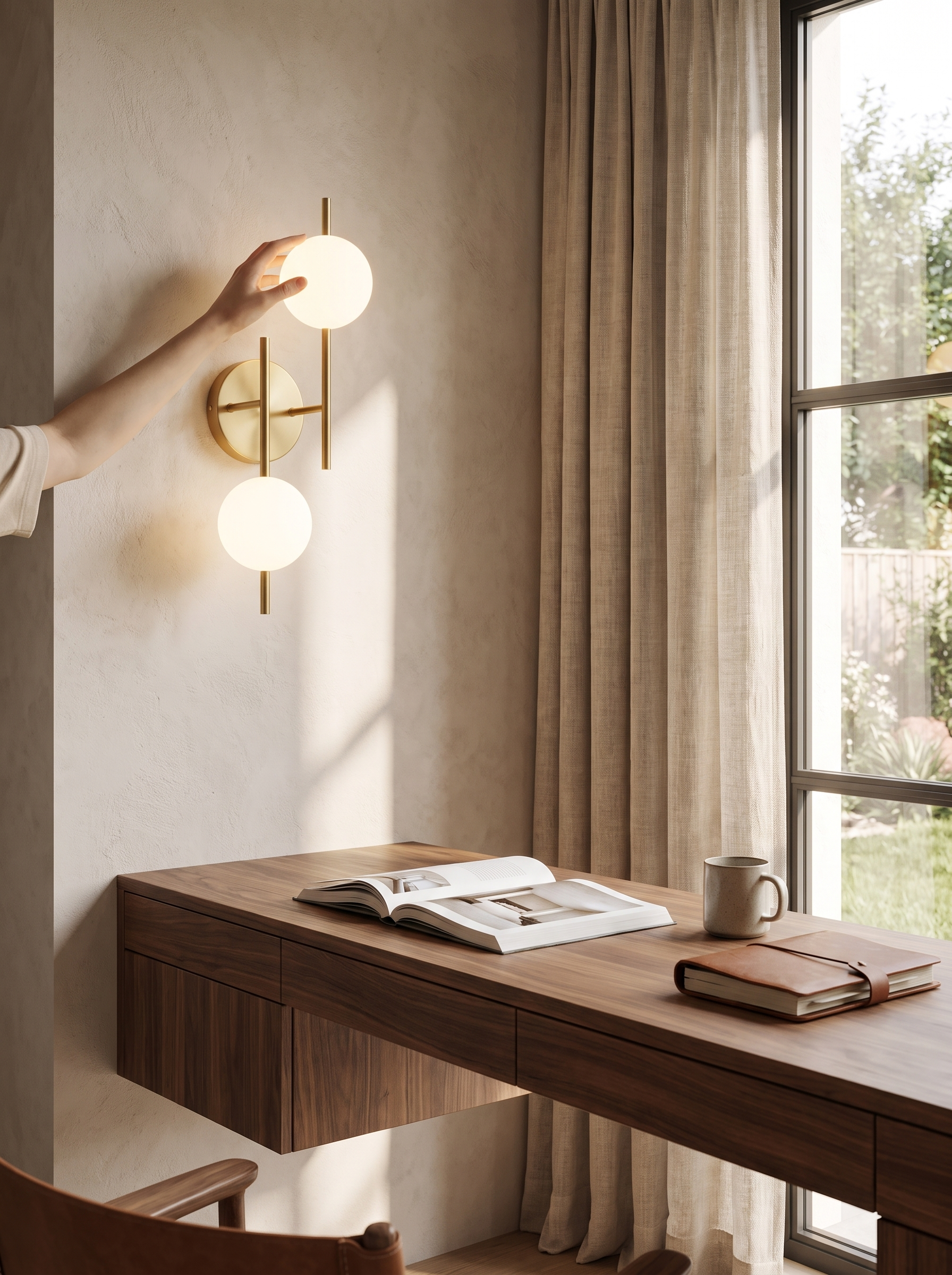 Astra Wall Light lifestyle image, An Arm That Stays Put