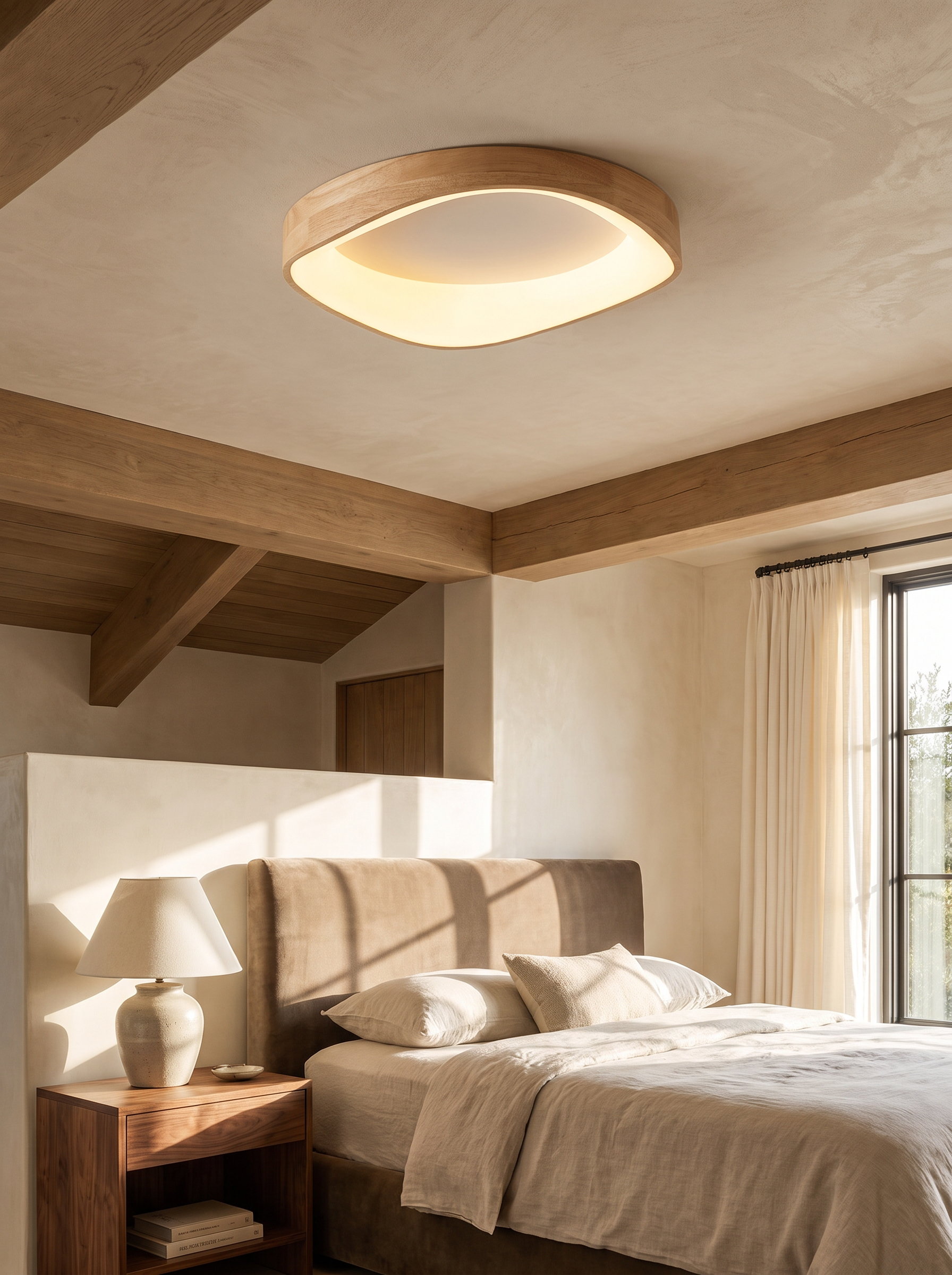 Nordic Artistic Wood Grain Ceiling Light lifestyle 2
