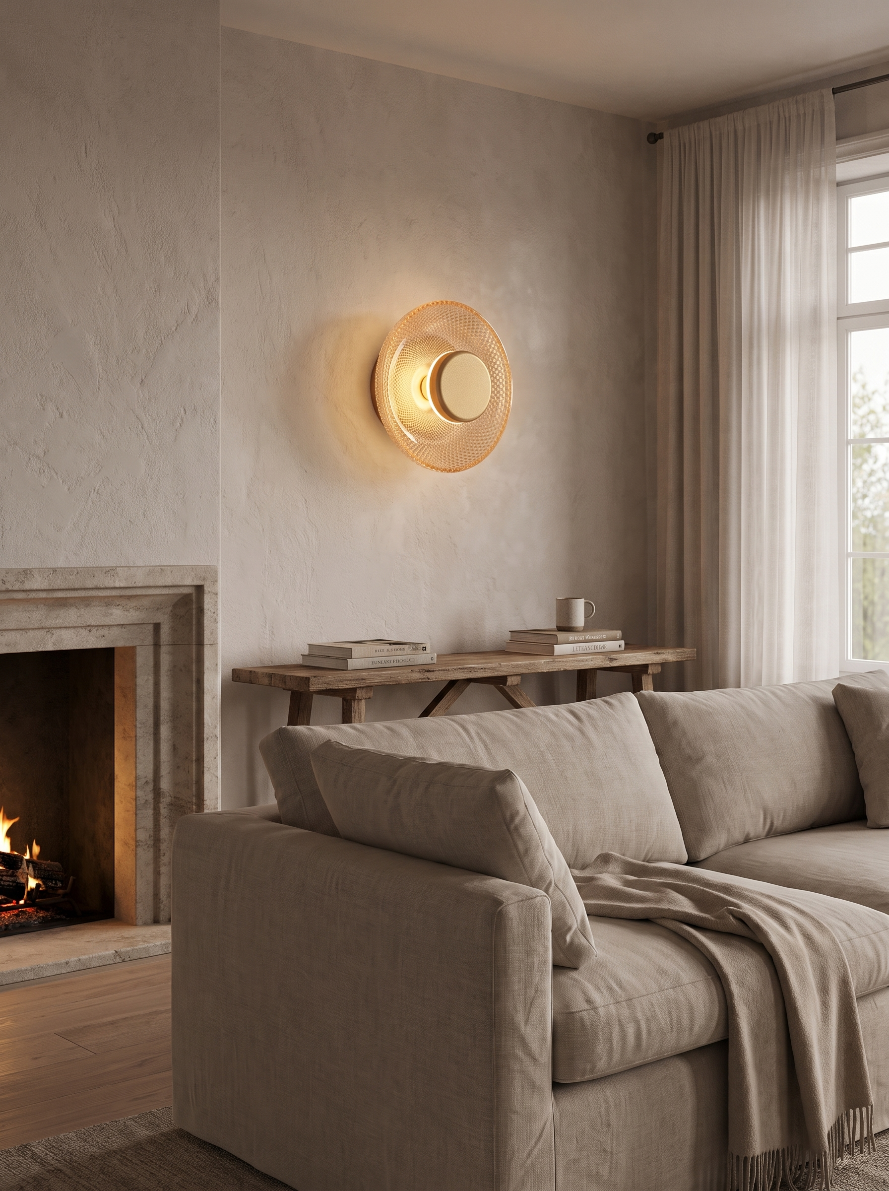 Modern Coloured Glass Wall Lamp lifestyle 3