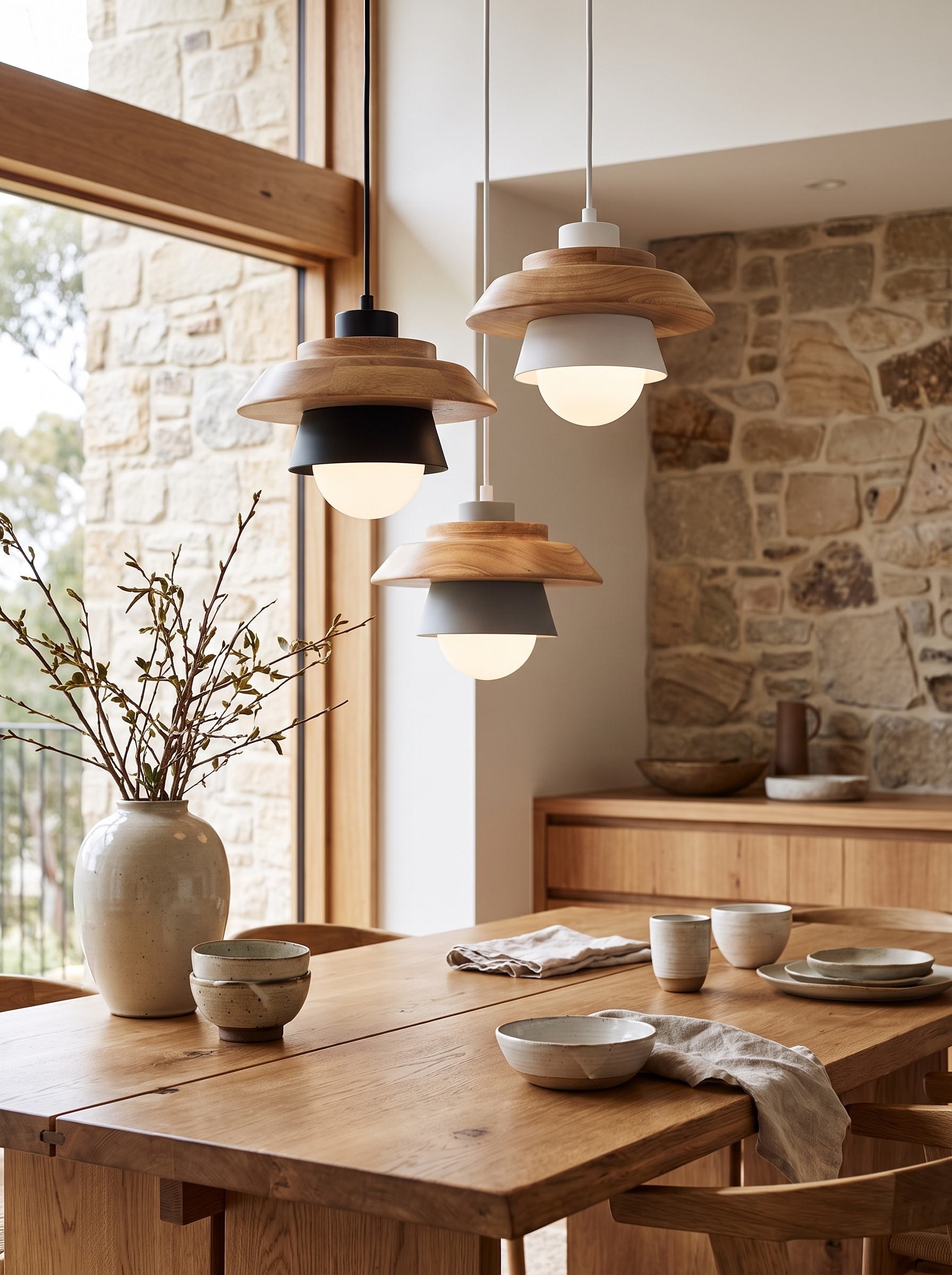 Nordic Wood Pendant Light lifestyle 2