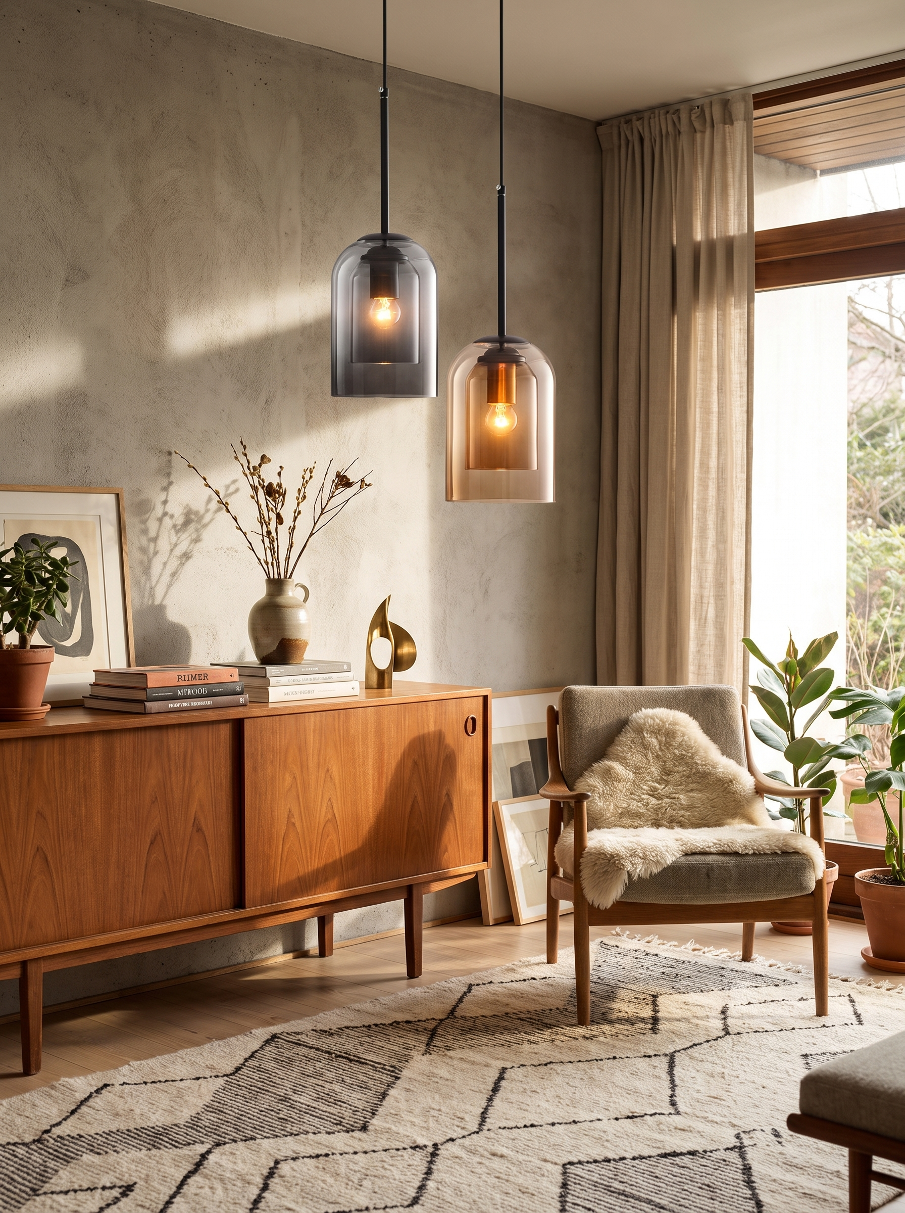 Mica Mid Century Pendant Lamp lifestyle 1