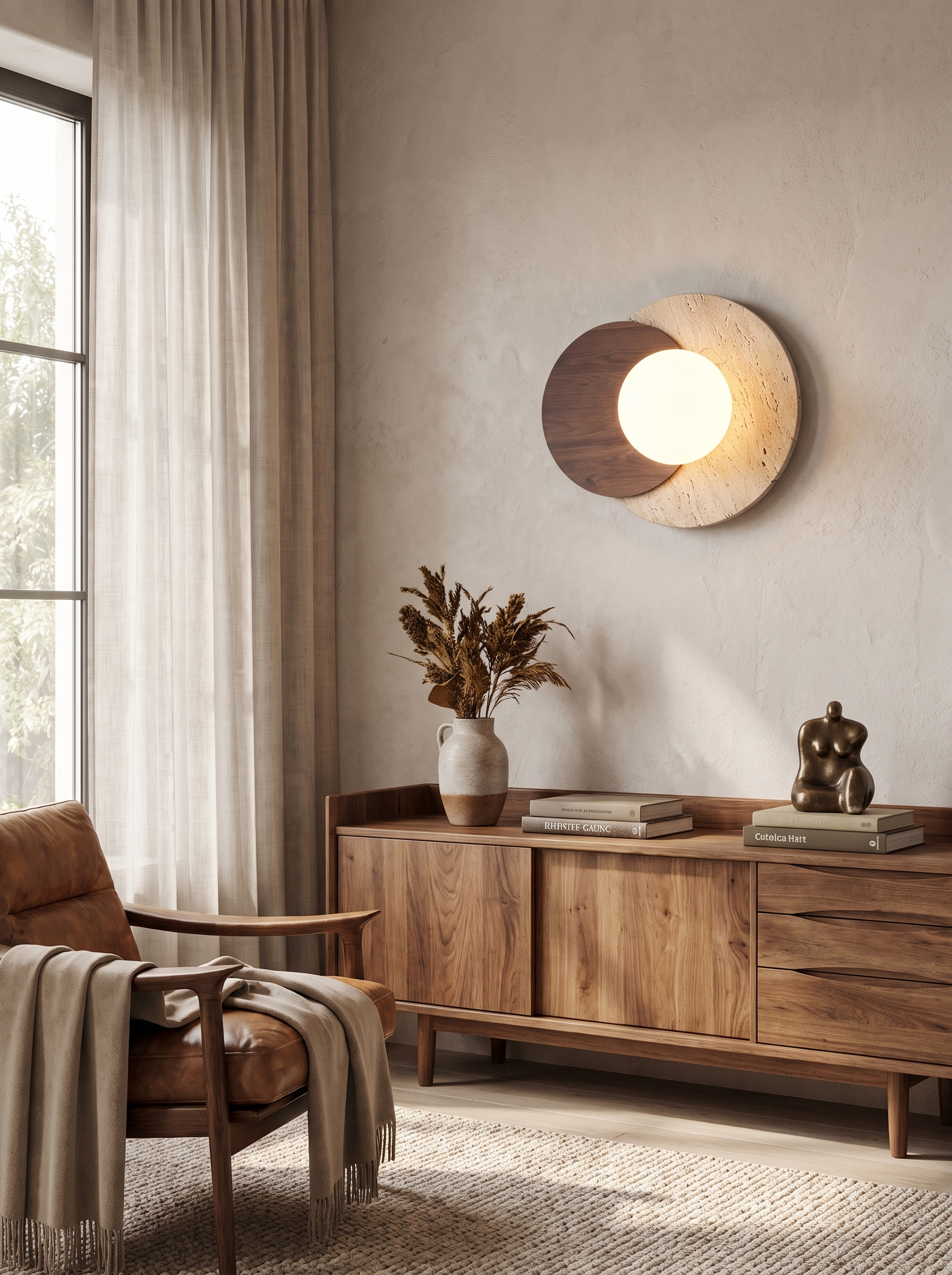 Wabi Sabi Stone Wall Lamp lifestyle 1