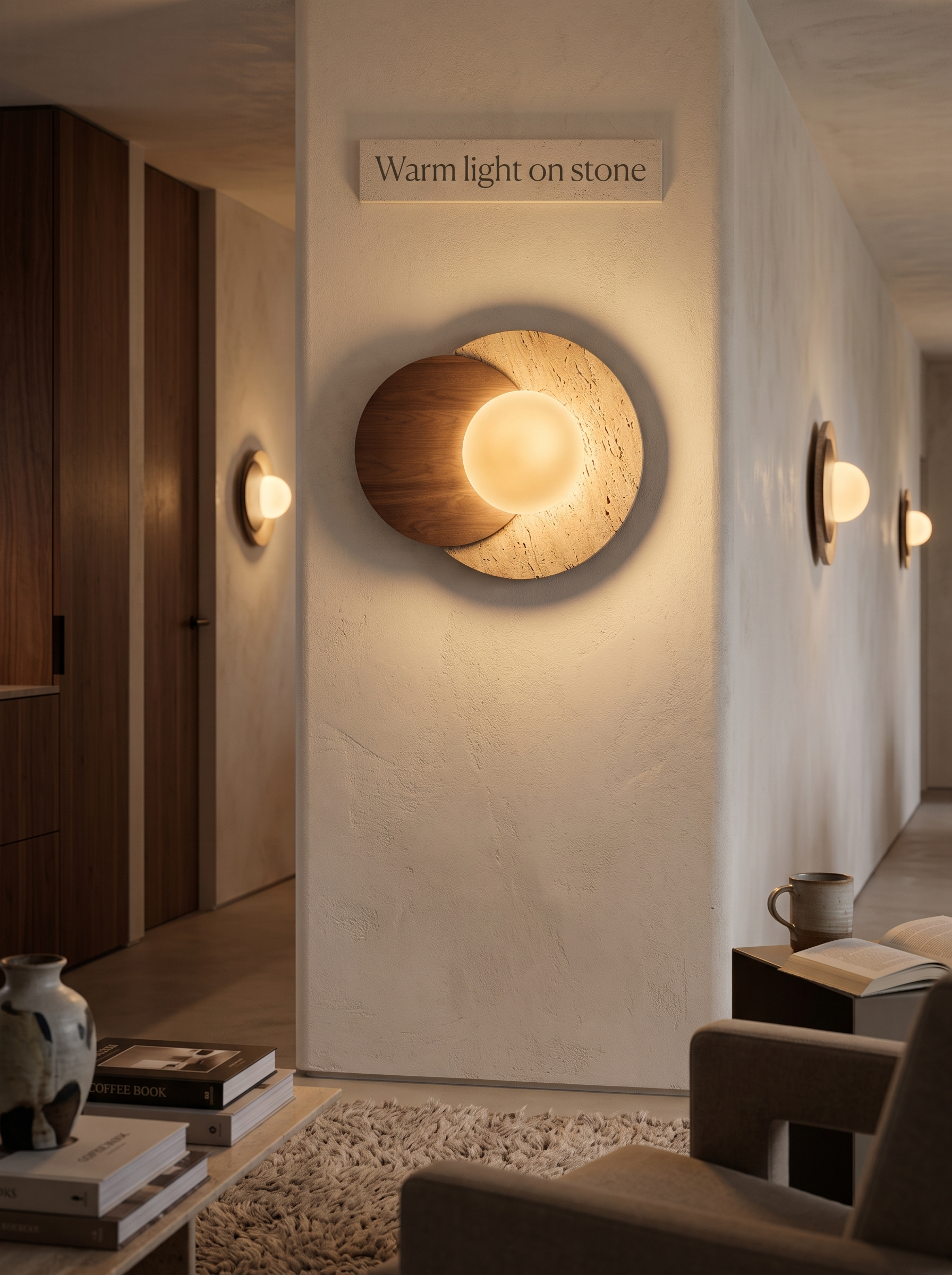 Wabi Sabi Stone Wall Lamp lifestyle 3