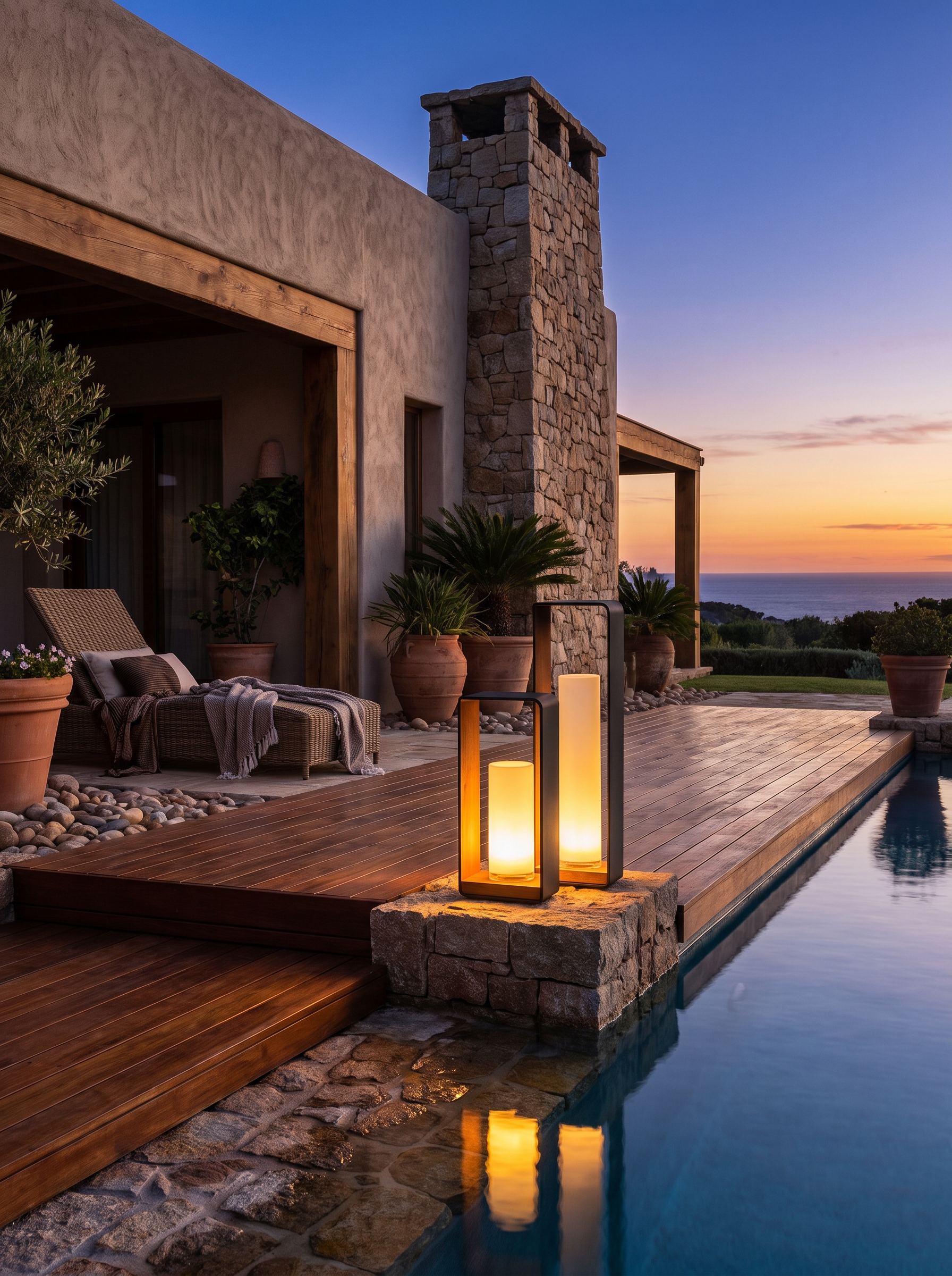 Modern Square Outdoor LED Light lifestyle image 1