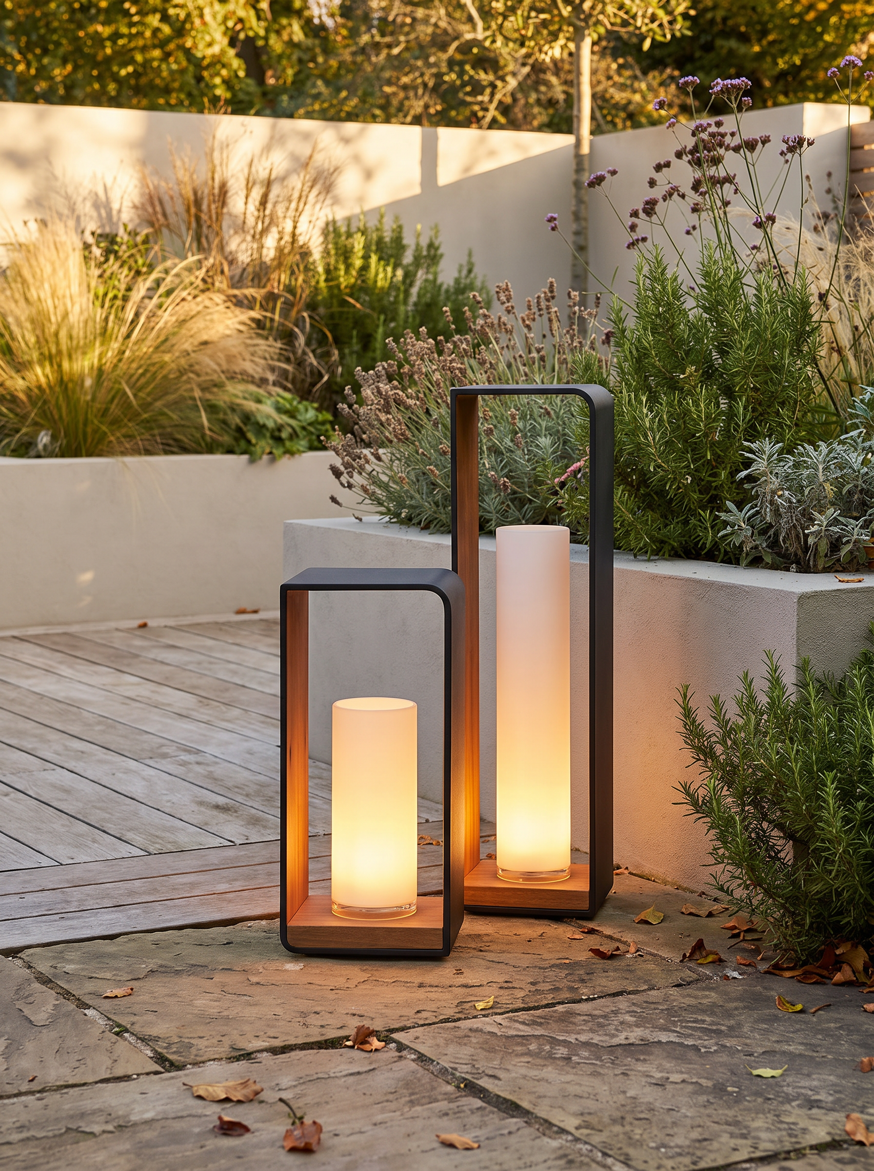 Modern Square Outdoor LED Light lifestyle image 2