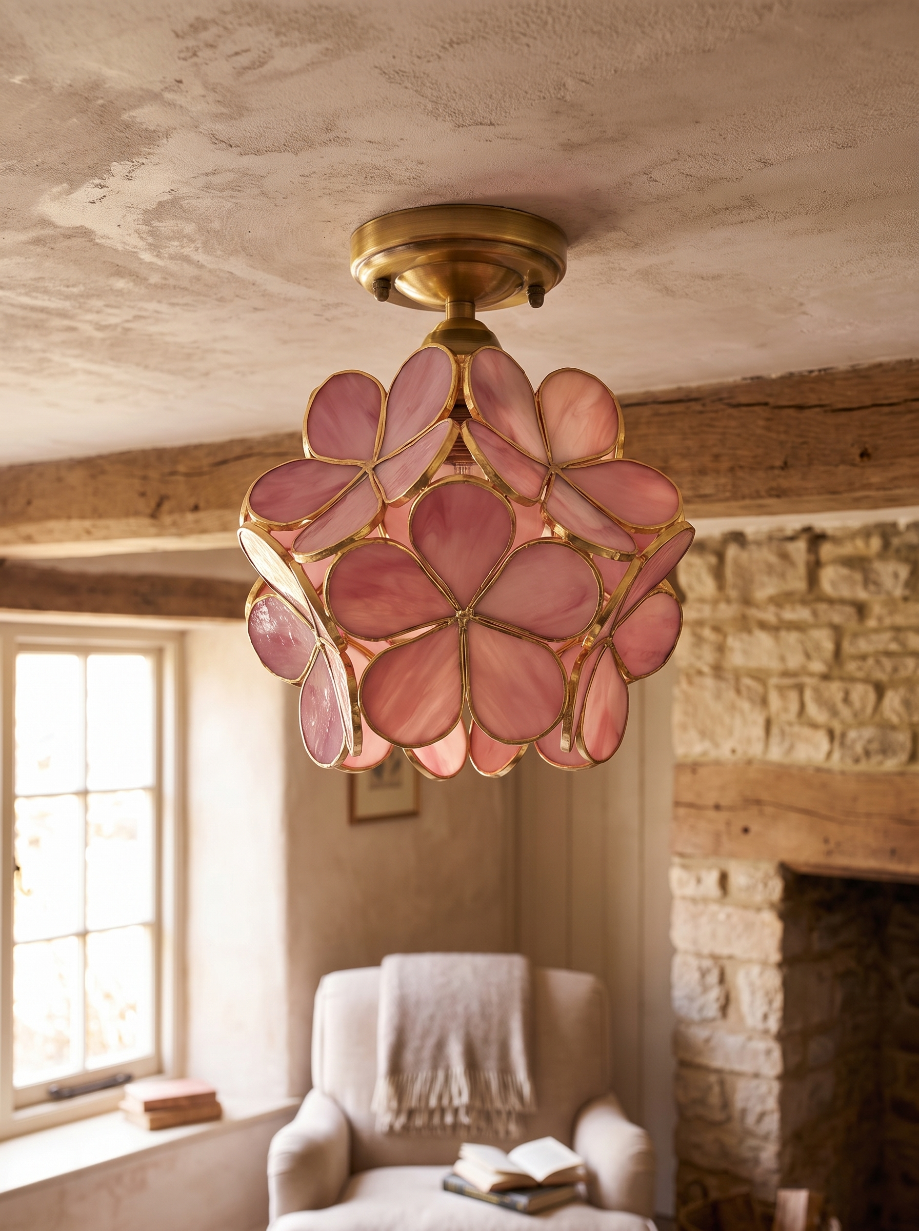 Retro Flower Ceiling Light lifestyle image 2