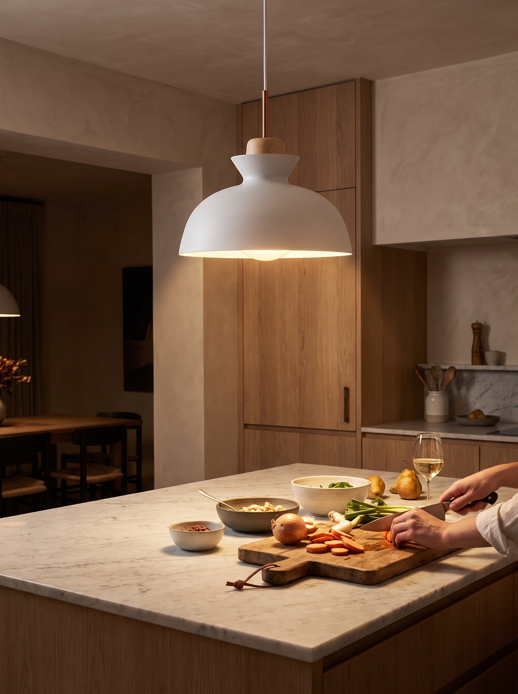 Modern Single Pendant Dome Light lifestyle image 3