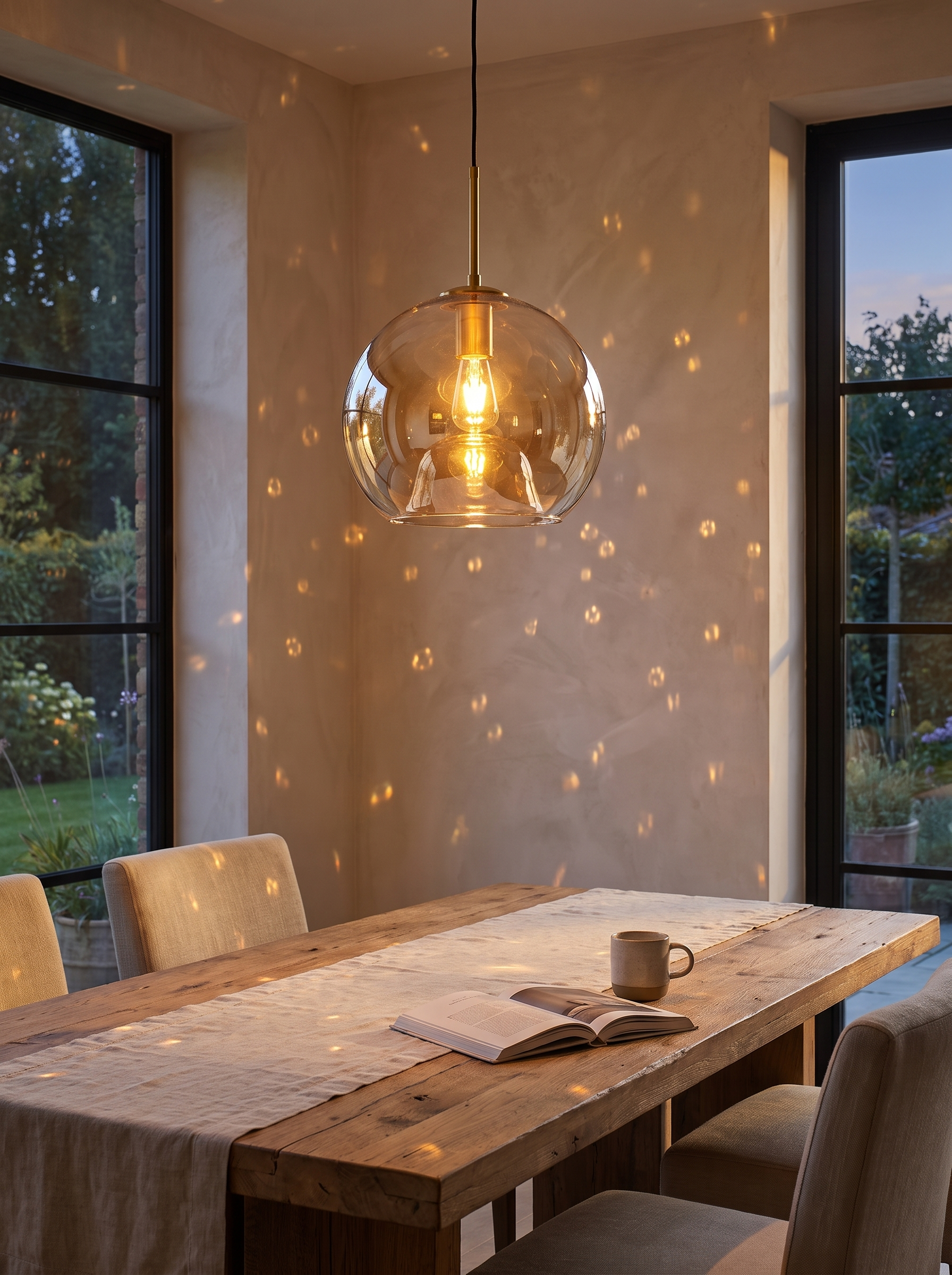 Vintage Bubble Glass Ceiling Light lifestyle image 1