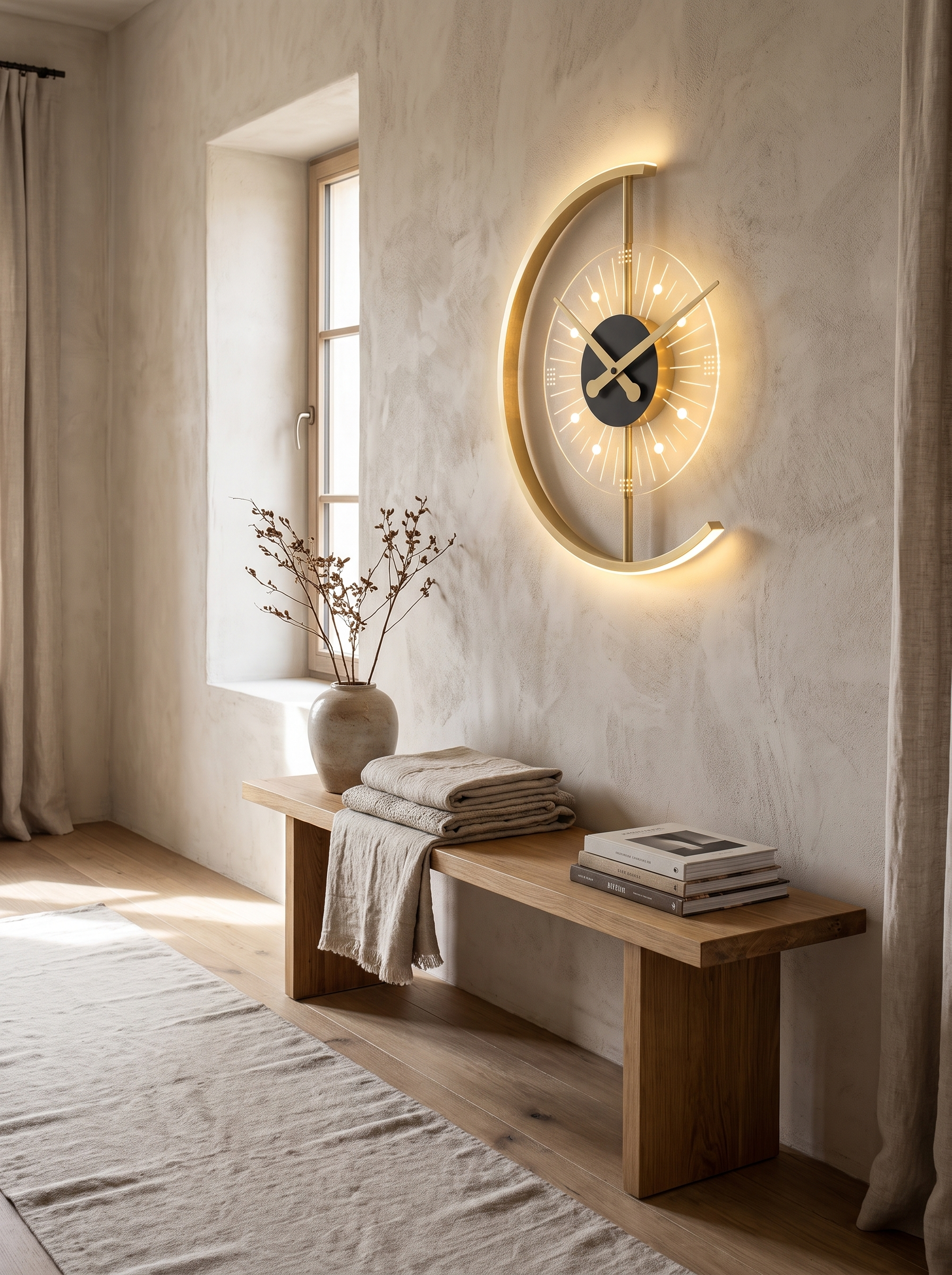 Lunaris Wall Lamp Clock lifestyle image 1