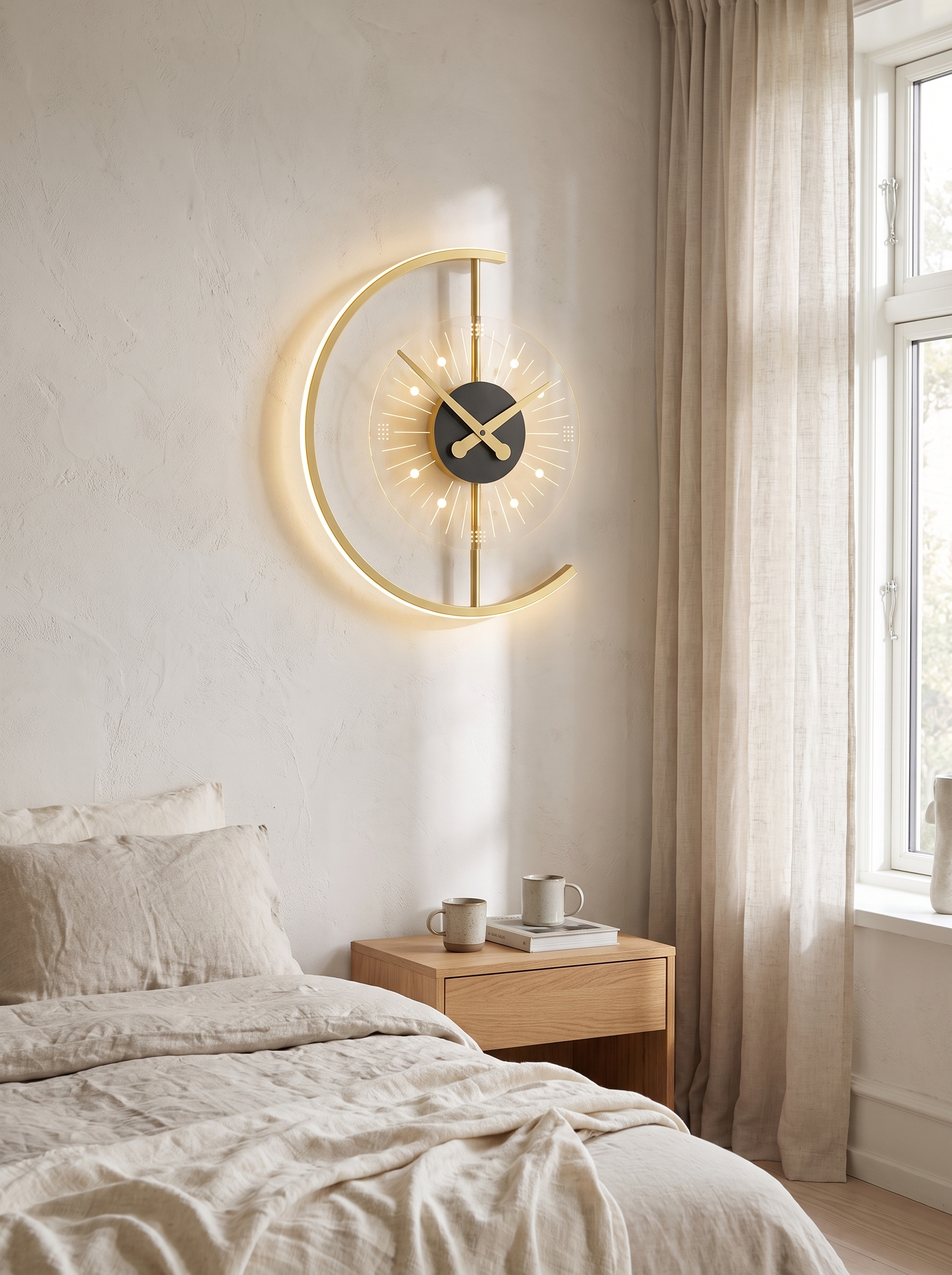 Lunaris Wall Lamp Clock lifestyle image 2