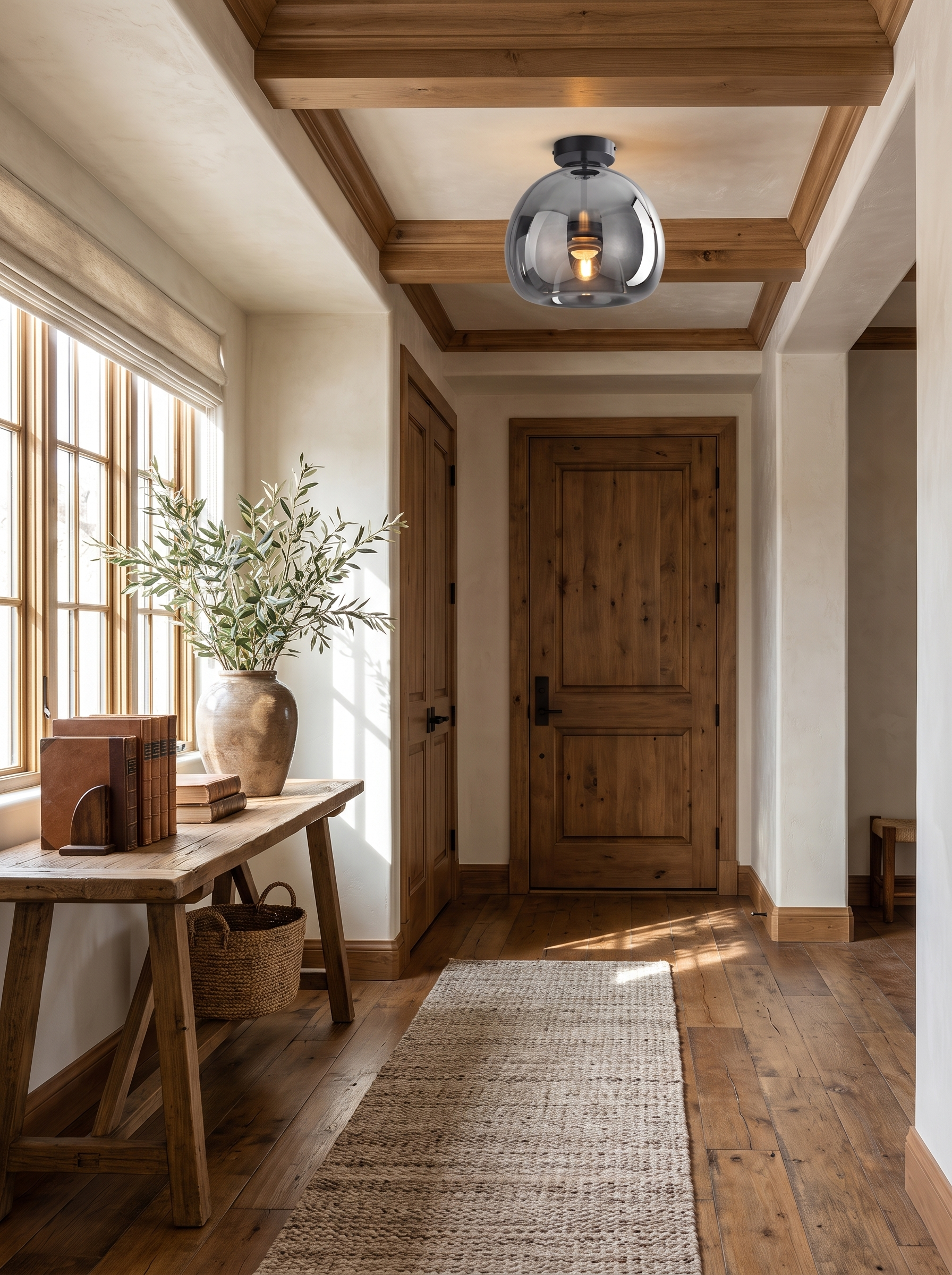 Nordic Glass Ball Ceiling Light in a home setting, Close To The Ceiling