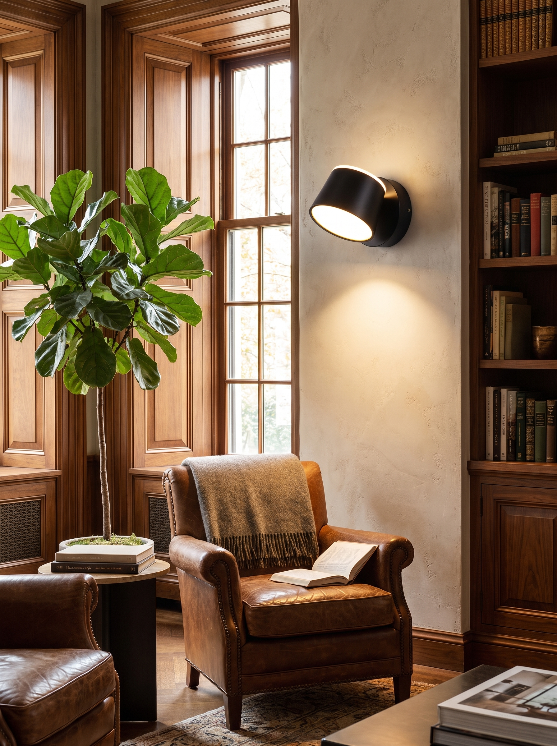 Rotatable LED Wall Lamp in a home setting, Turn It Where You Need It