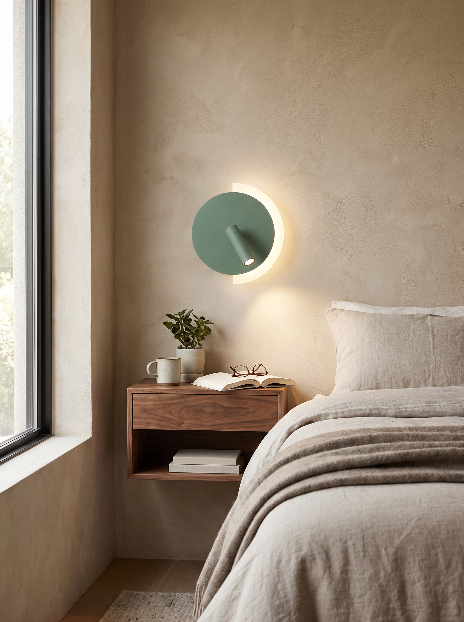 LunaSpot Wall Light in a home setting, Barely There On The Wall