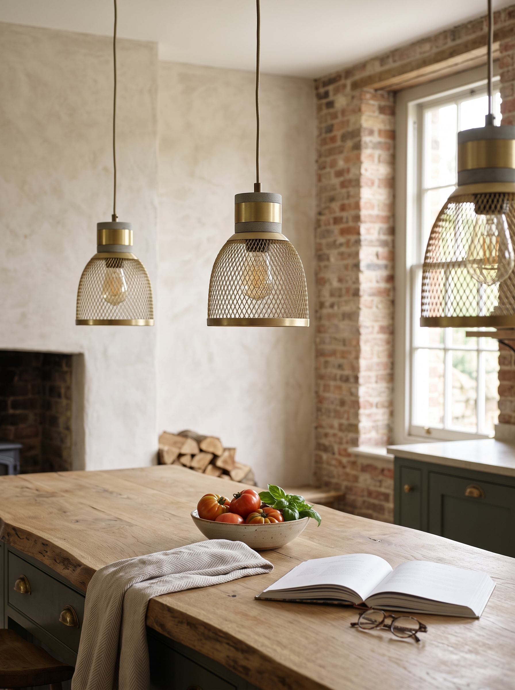 Urban Concrete Pendant Light in a home setting, Weight You Can See
