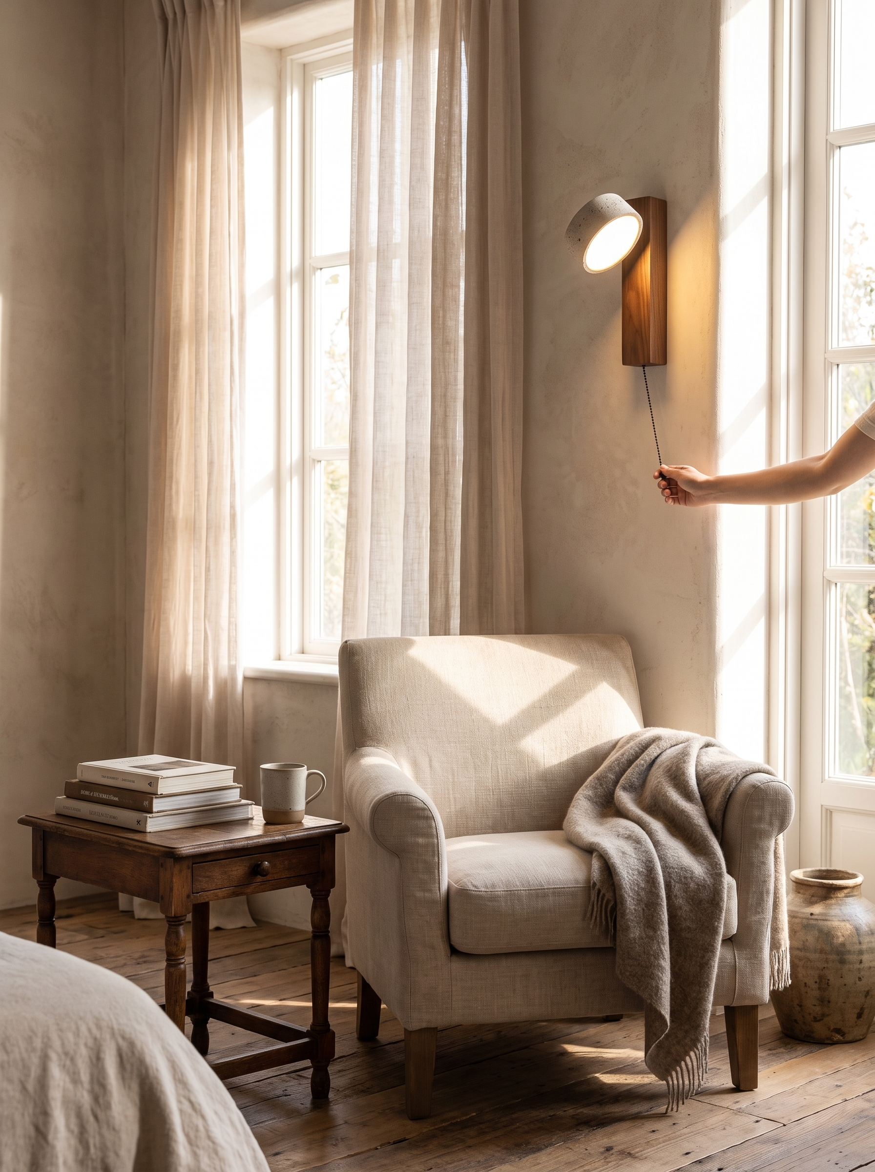 Eclat Wall Lamp in a home setting, A Switch On The Lamp