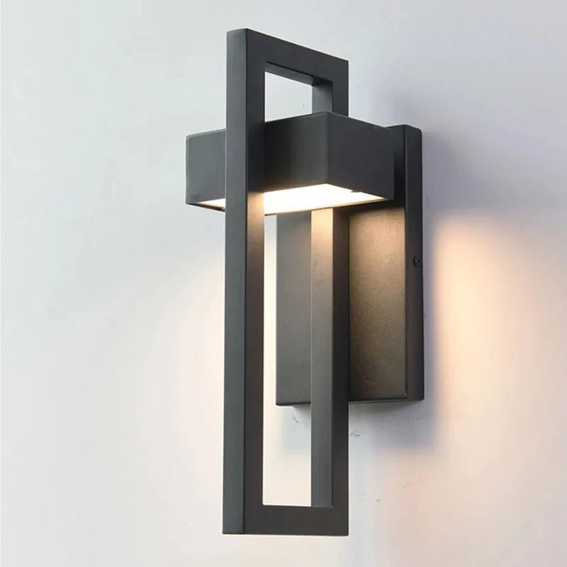 Modern Outdoor Wall Light, Scandinavian Brushed Metal LED Sconce, Up and Down Exterior Lamp for Garden, Porch, Patio and Driveway