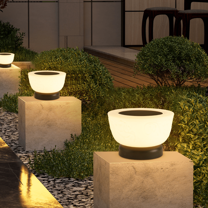 Solar Landing Light, Contemporary LED Solar Pathway Lamp, Weatherproof Ground Light for Garden Paths, Driveways, Borders and Patio Steps