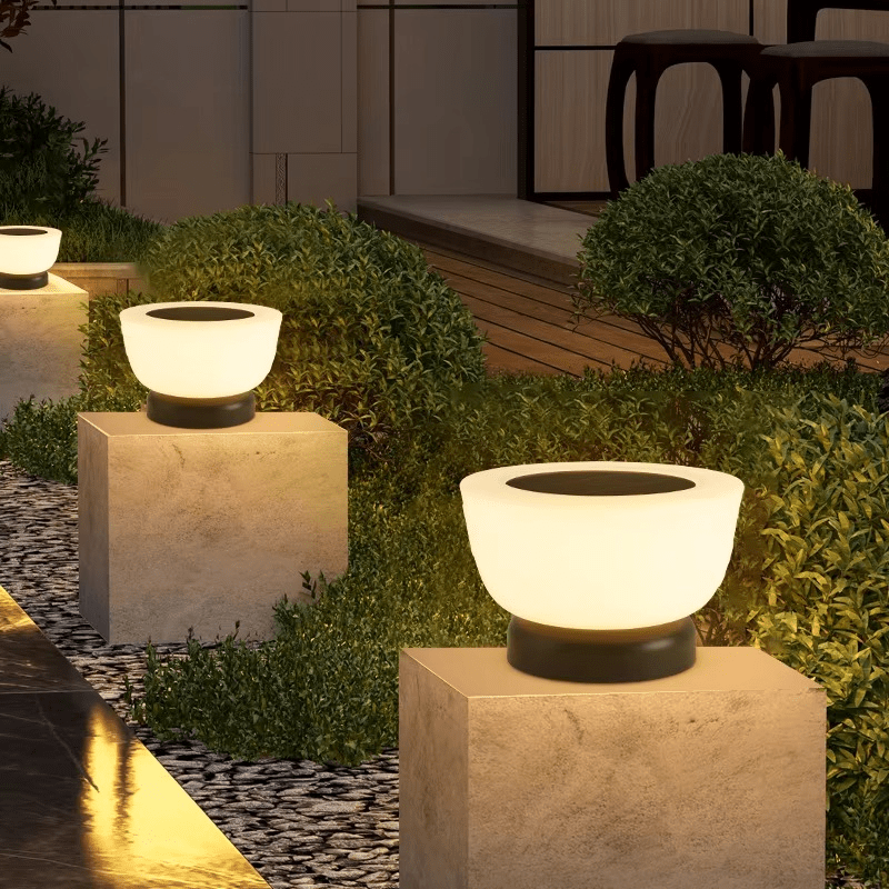 Solar Landing Light, Contemporary LED Solar Pathway Lamp, Weatherproof Ground Light for Garden Paths, Driveways, Borders and Patio Steps